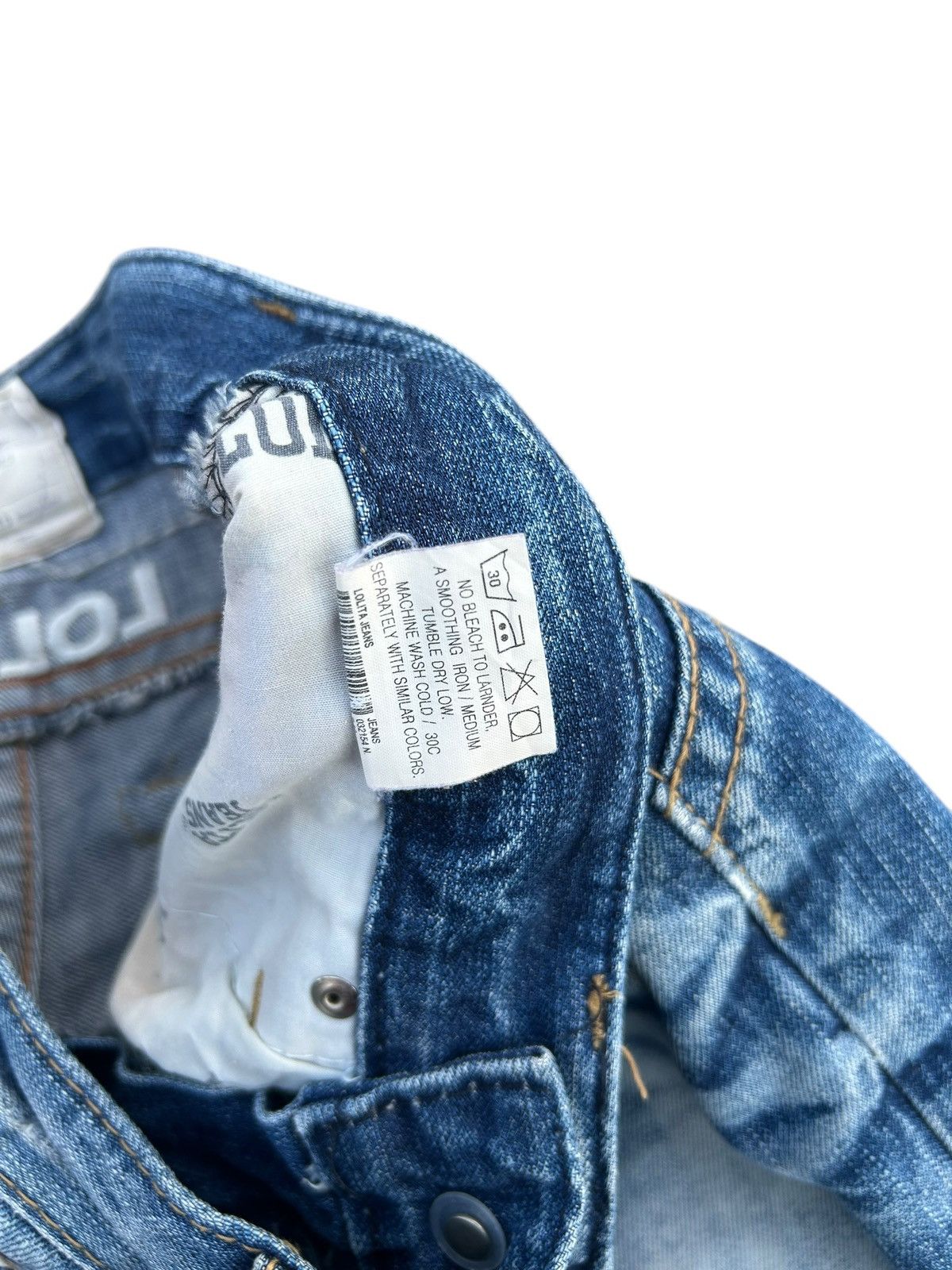 Kapital YOSHITOMO NARA LOLITA Exotic Vintage Distressed Denim Jeans Size US 30 / EU 46 - 14 Thumbnail