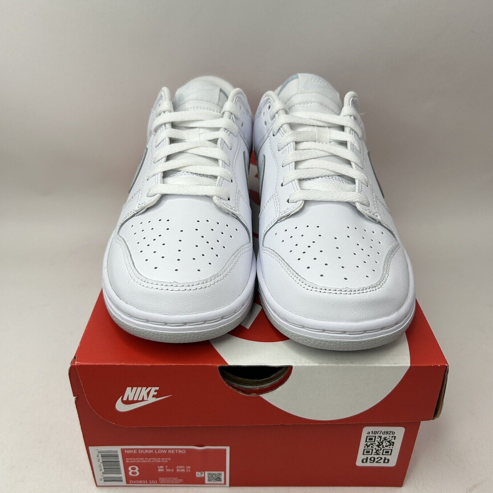 Nike Nike Dunk Low Retro “White Pure Platinum” 2023 Size US 8 / EU 41 - 2 Thumbnail