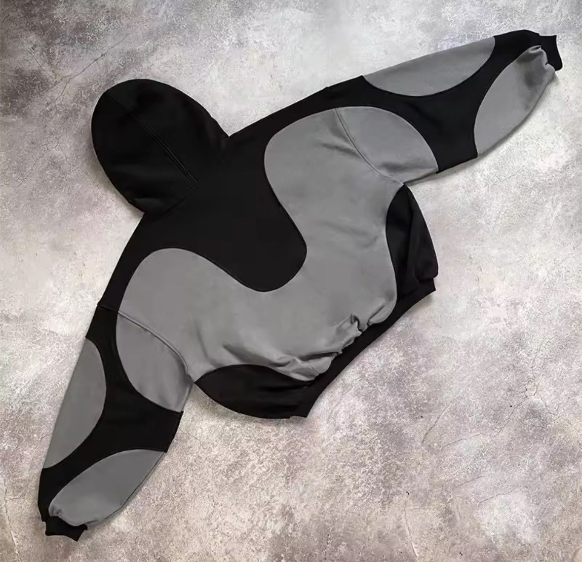 Other Retro Gothic Y2K Hip Hop Patchwork Jacquard Fashion Hoodies Size US M / EU 48-50 / 2 - 4 Thumbnail