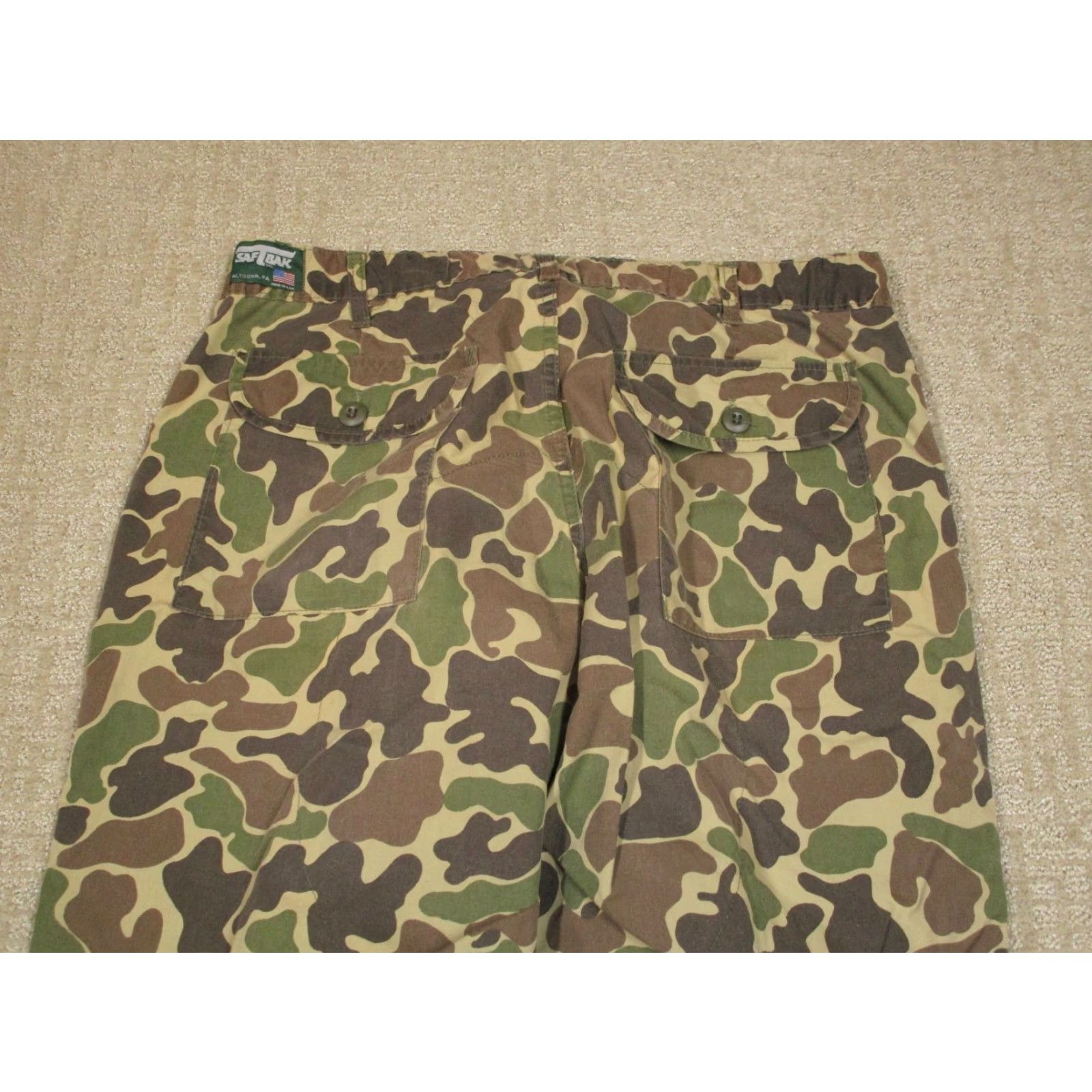 SafTbak VINTAGE Saftbak Pants Men 38x30 Brown Frog Skin Camo Brush Upland Hunting USA Size US 38 / EU 54 - 4 Thumbnail