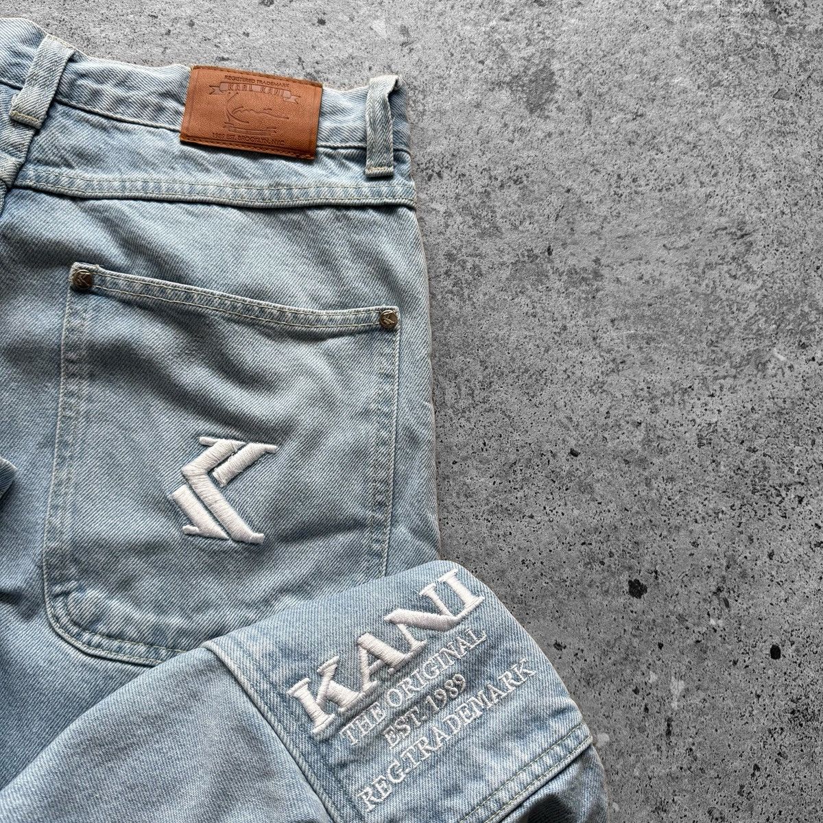 Karl Kani Karl Kani Womens Light Blue Carpenter Jeans Baggy Hip Hop Size 27" / US 4 / IT 40 - 4 Thumbnail