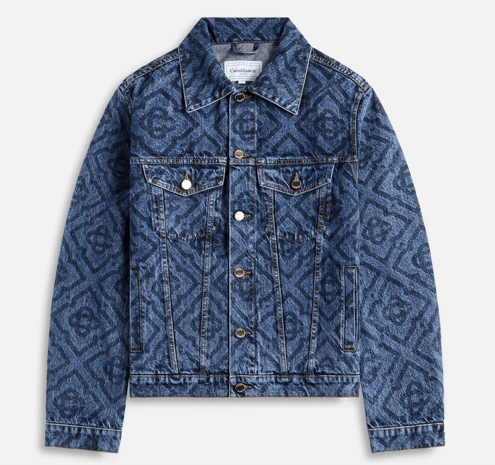 Casablanca *MSG TO OFFER* Casablanca Denim Jacket Laser Monogram Size US M / EU 48-50 / 2 - 1 Thumbnail
