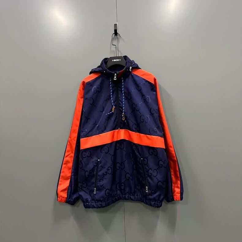 Gucci Gucci Color-blocked GG full-print half-zip jacket 2502-Next Size US M / EU 48-50 / 2 - 1 Thumbnail