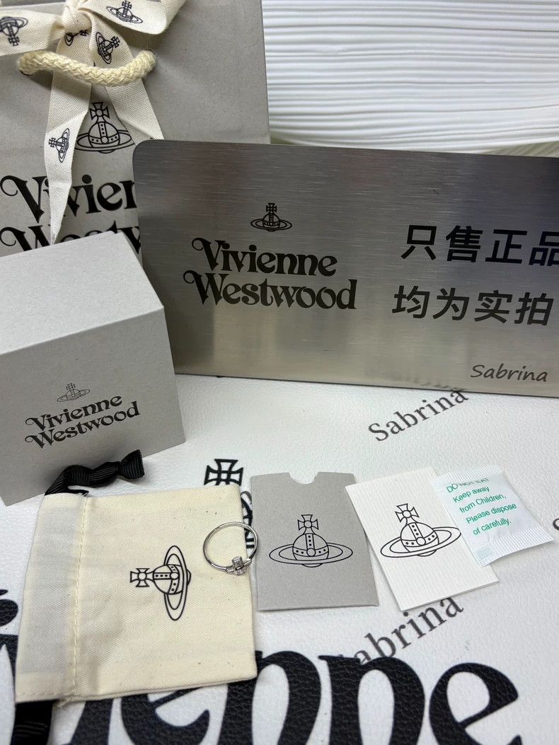 Vivienne Westwood Vivienne Westwood Classic Saturn Crystal Rings Size ONE SIZE - 2 Thumbnail