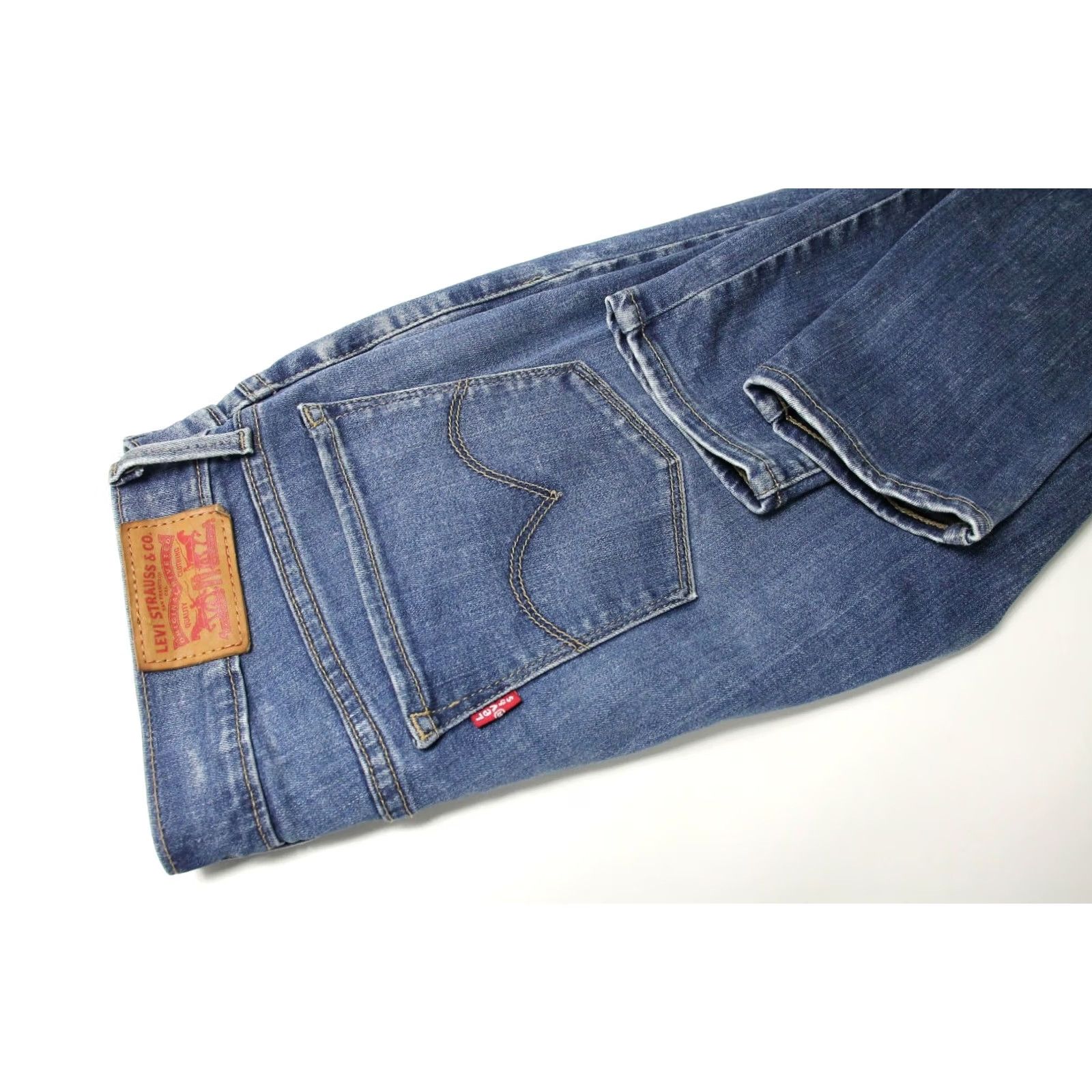Levi's LEVI'S 711 Jeans Women's W29/L32 Zip Fly Stretch Super Skinny Whiskers Blue Size 29" - 5 Thumbnail