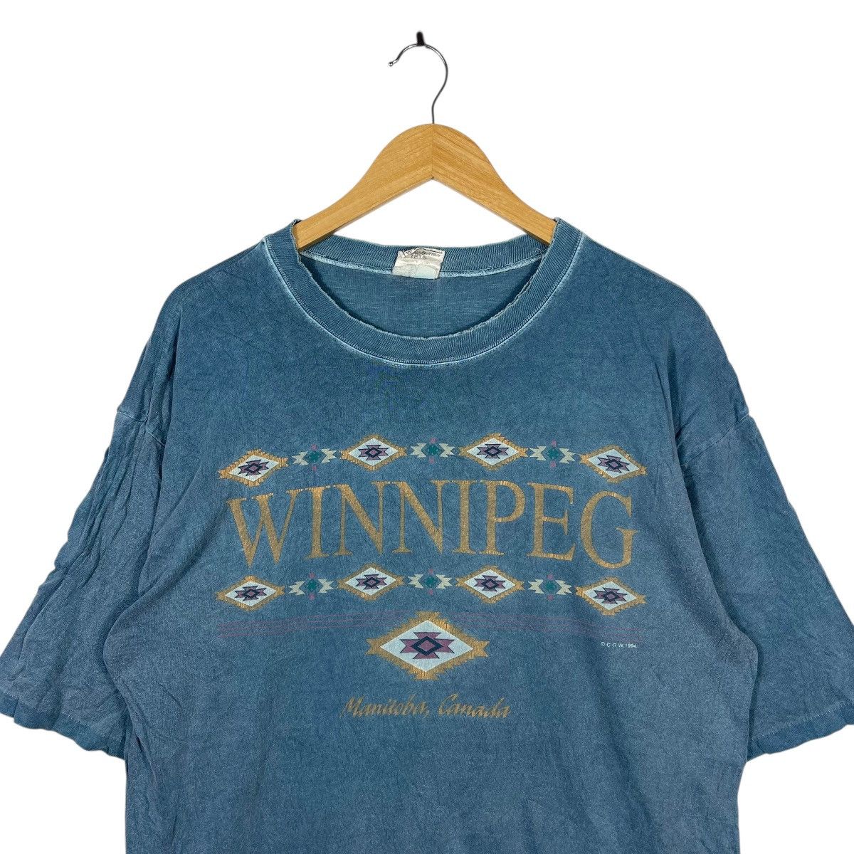 Vintage Vintage 1994 Winnipeg Manitoba Canada Tourist Graphic T-Shir Size US L / EU 52-54 / 3 - 2 Thumbnail