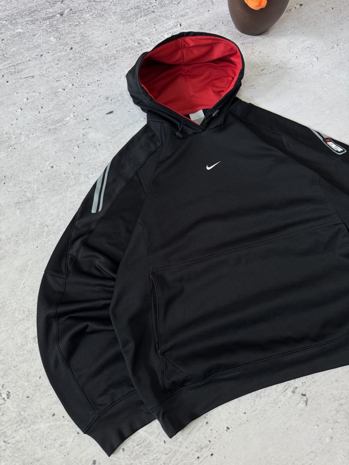 Nike × Vintage NIKE VINTAGE 00s y2k OVERSIZE BAGGY HOODIE CENTER LOGO Size US L / EU 52-54 / 3 - 2 Thumbnail