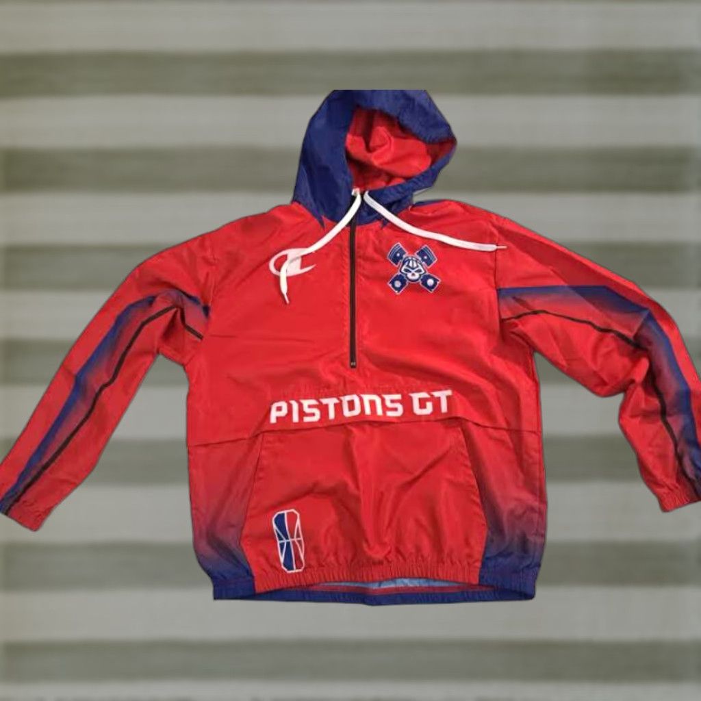 Champion VINTAGE Champion Detroit Pistons 1/4 Zip Hooded Jacket Medium Unisex Adults Size US M / EU 48-50 / 2 - 1 Thumbnail