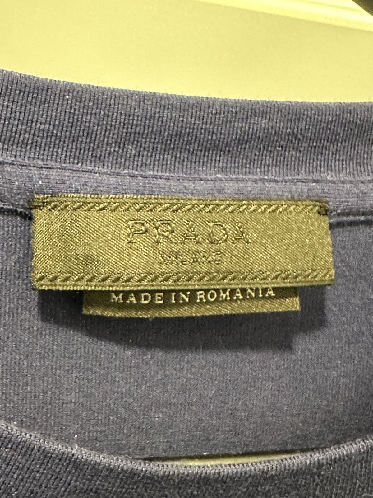 Prada Prada Stretch Cotton T-Shirt Nylon Pocket Navy L Size US L / EU 52-54 / 3 - 5 Thumbnail