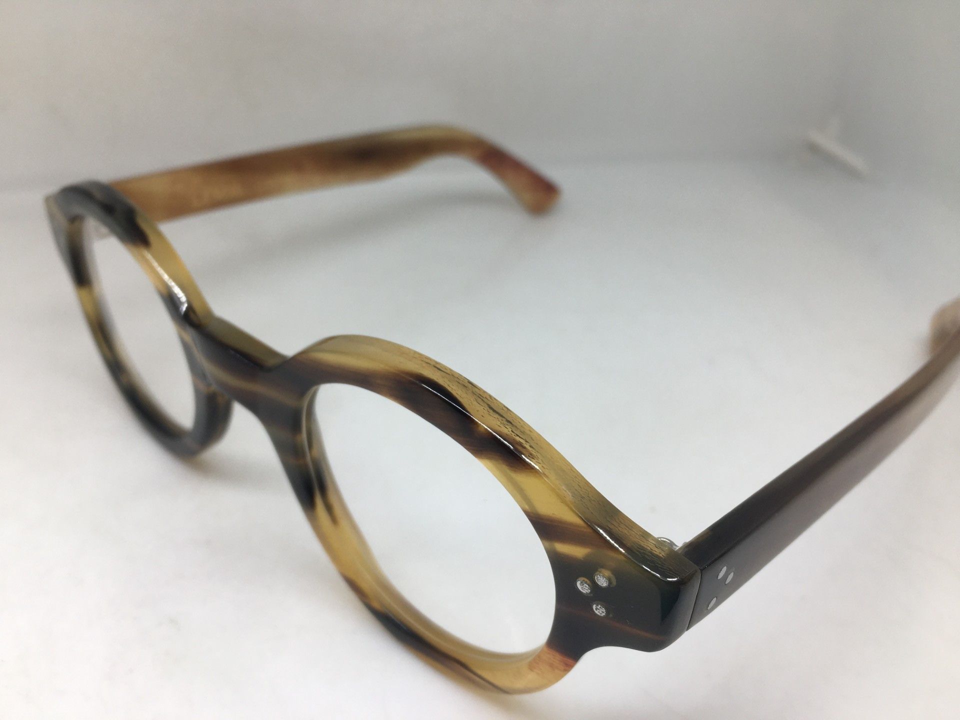 Lesca Lunetier MOD CORBUSIER ARCHITECT GENUINE HORN EYEGLASSES SPECTACLES Size ONE SIZE - 3 Thumbnail