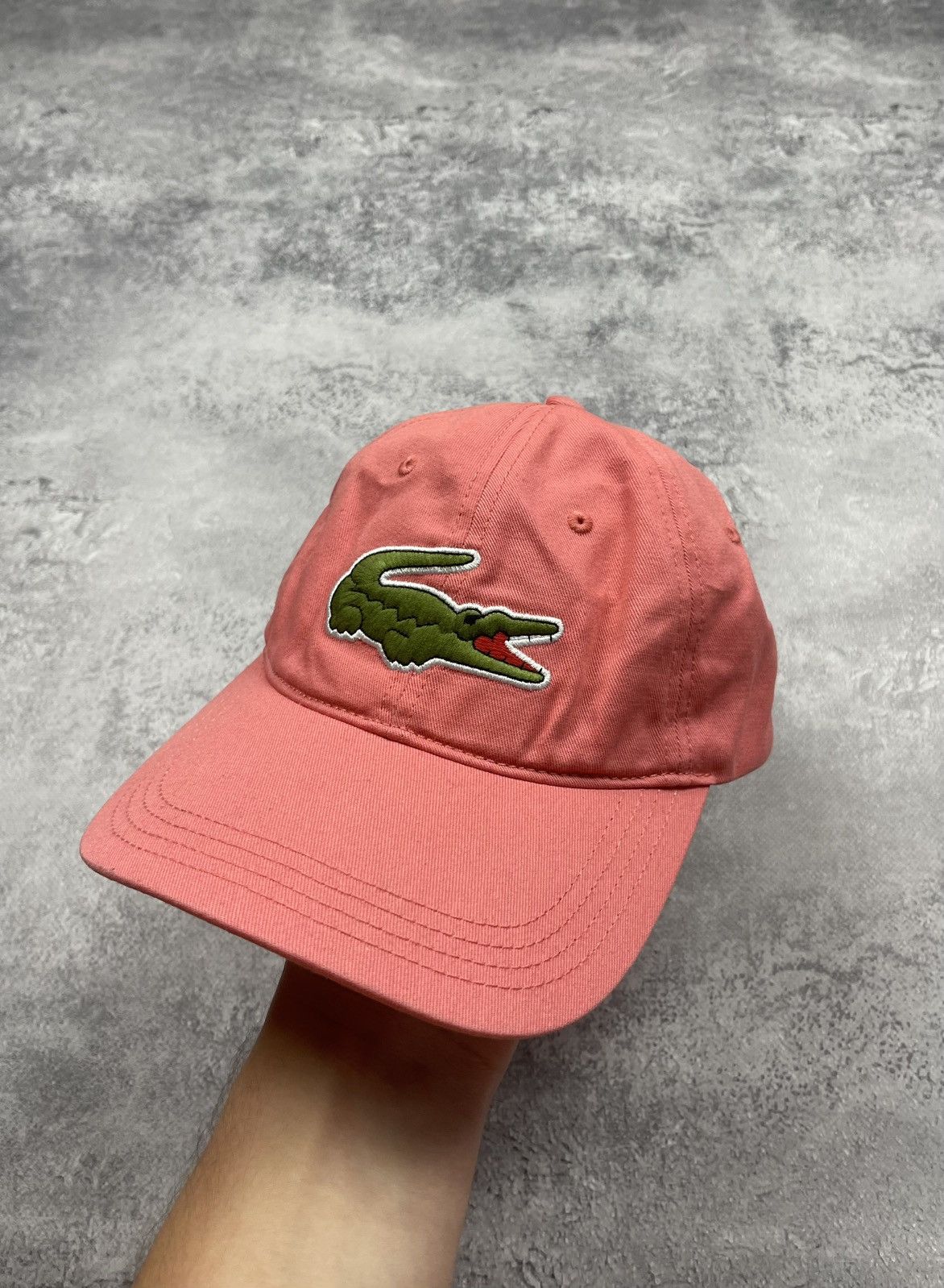 Lacoste Lacoste Pink Big Logo Crocodile Cap Hat Size ONE SIZE - 1 Thumbnail