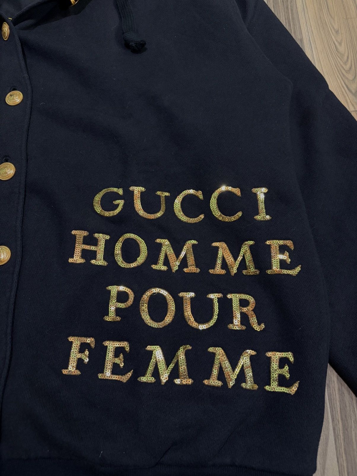 Gucci GUCCI HOMME POUR FEMME BUTTON HOODIE Size L / US 10 / IT 46 - 2 Thumbnail
