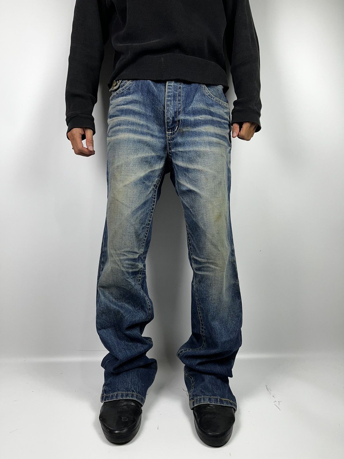 If Six Was Nine lolita wash denim pant ifsixwasnine vkei style Size US 33 - 13 Thumbnail