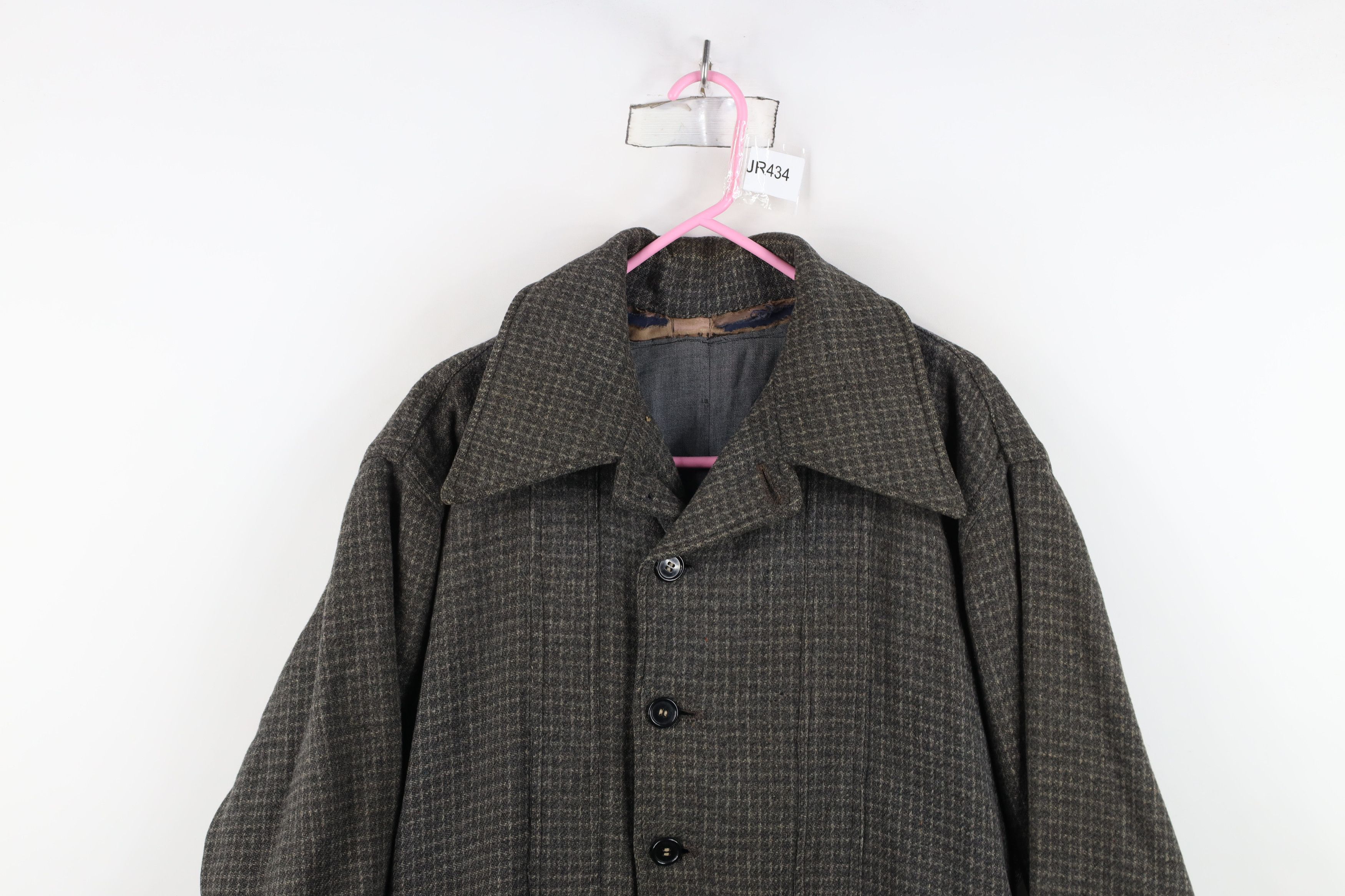 Vintage Vintage 50s Rockabilly Heavyweight Wool Collared Jacket Size US XXL / EU 58 / 5 - 2 Thumbnail