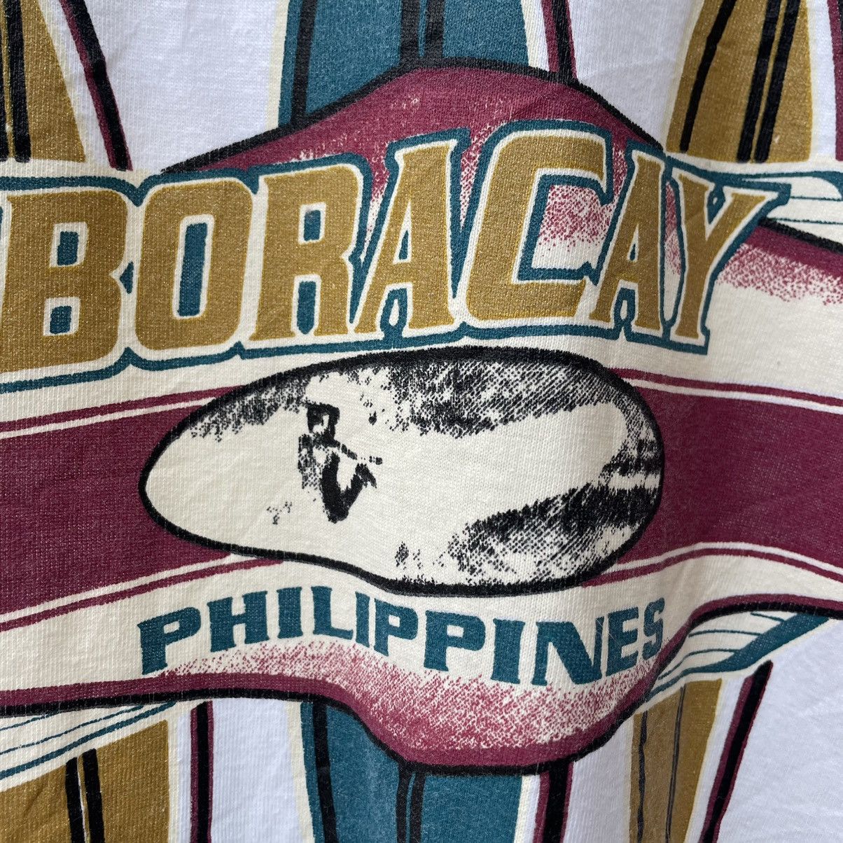 Surface To Air 🔥Vintage 90s Boracay Philippines Big Logo Surf Skate Tee Size US S / EU 44-46 / 1 - 7 Thumbnail