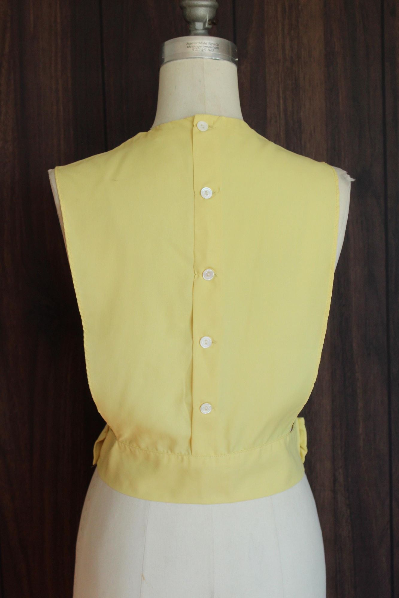 Vintage Vintage 1950s Dickie, Suitor by Babe Yellow Blouse Front wit Size ONE SIZE - 10 Thumbnail