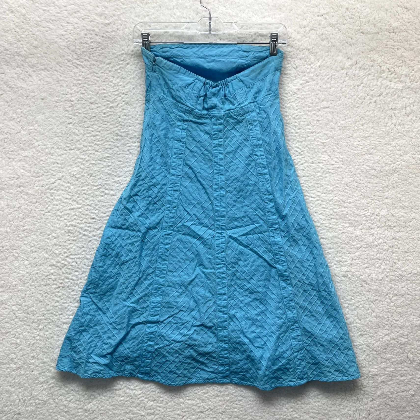 Gap VINTAGE Gap Mini Dress 0 XS Small Blue Strapless Empire Waist A-Line Mod Dress Womens Size XS / US 0-2 / IT 36-38 - 2 Thumbnail