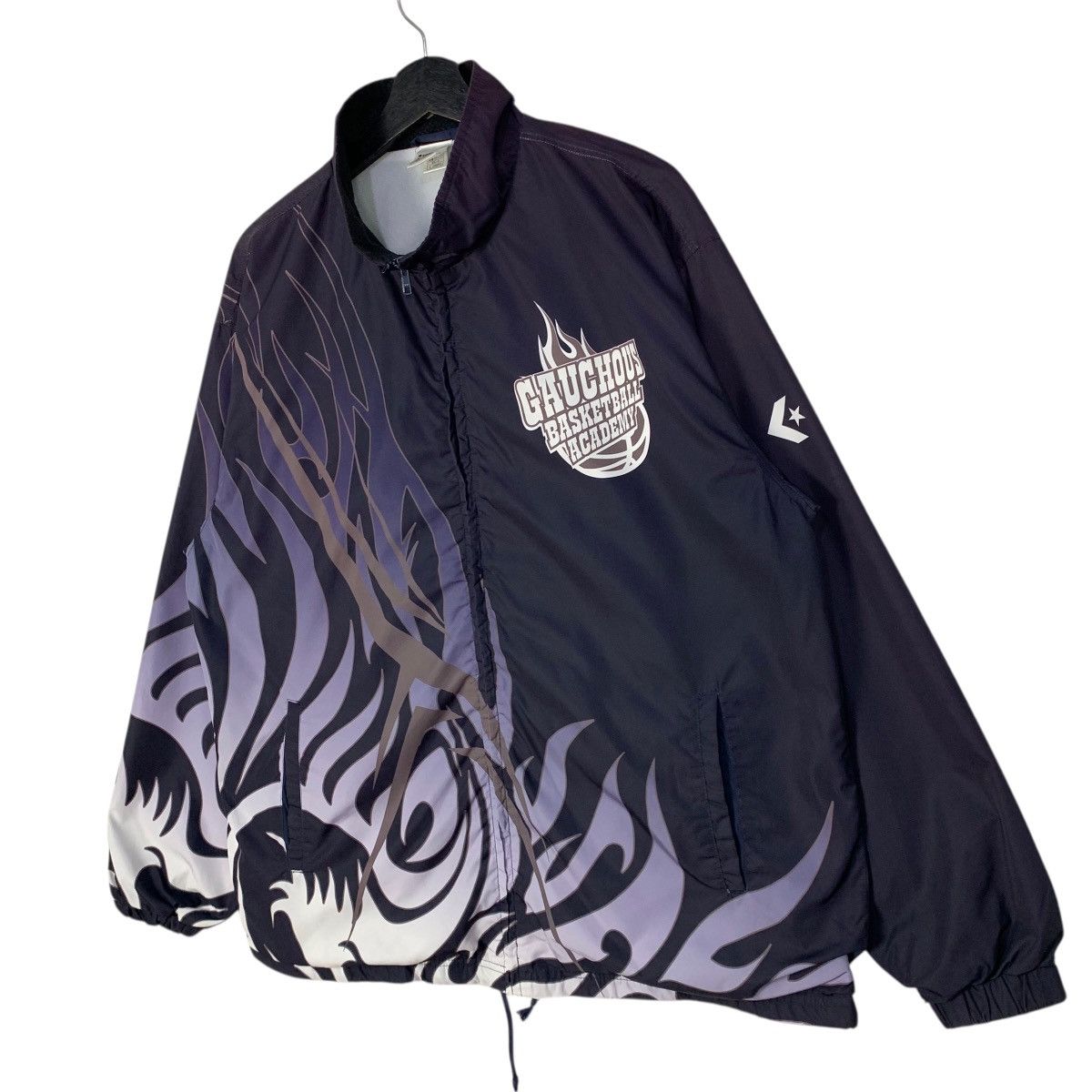 If Six Was Nine Vintage Converse Gauchous Basketball Fire Jacket Windbreaker Size US L / EU 52-54 / 3 - 3 Thumbnail