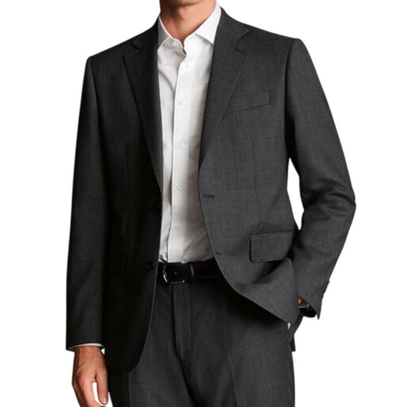 Charles Tyrwhitt Charles Tyrwhitt Slim Natural Stretch Birdseye Suit Jacket Size 46R - 1 Thumbnail