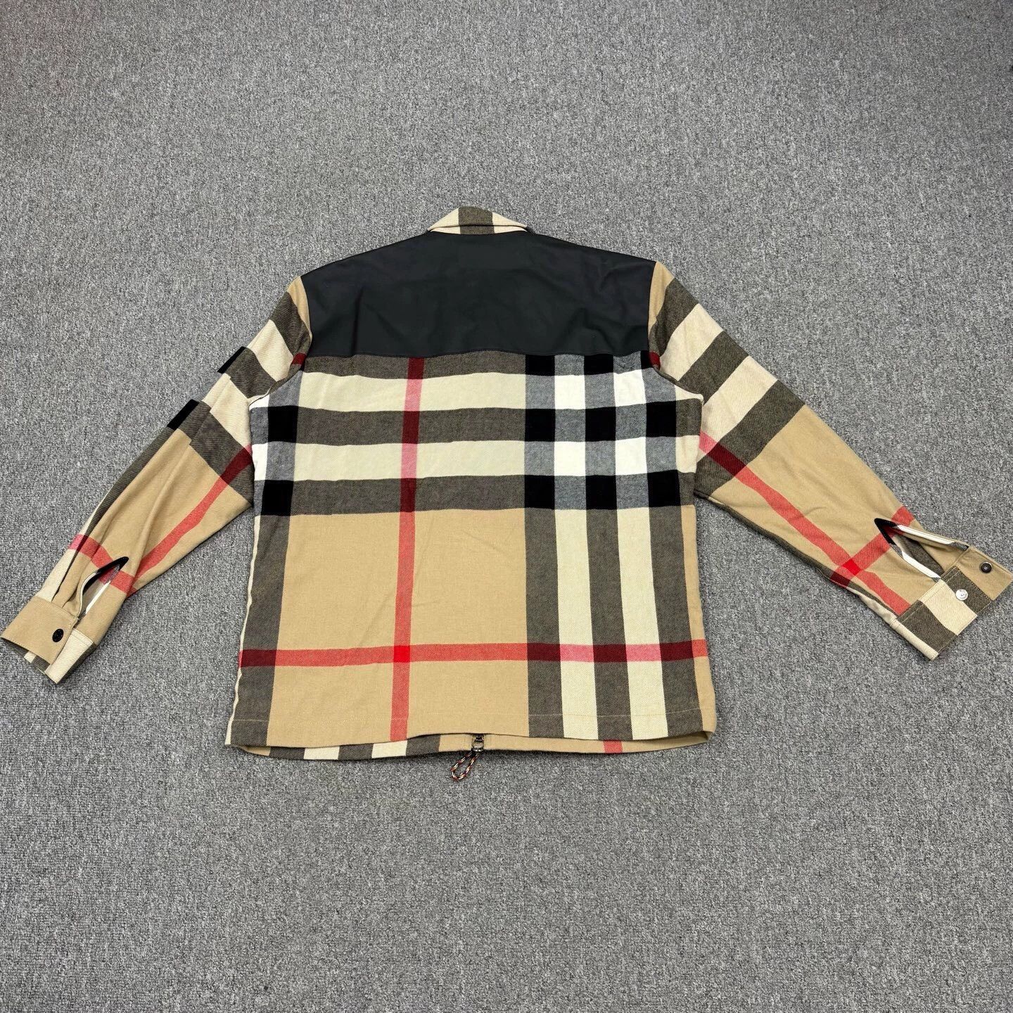 Burberry Burberry check wool leather jacket L 99 new Size L / US 10 / IT 46 - 2 Thumbnail
