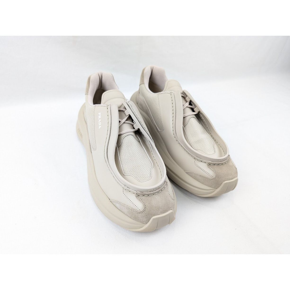 Prada o1rshd1 Spaz Rois Bike Sneakers in Deserto Size US 11 / EU 44 - 14 Thumbnail