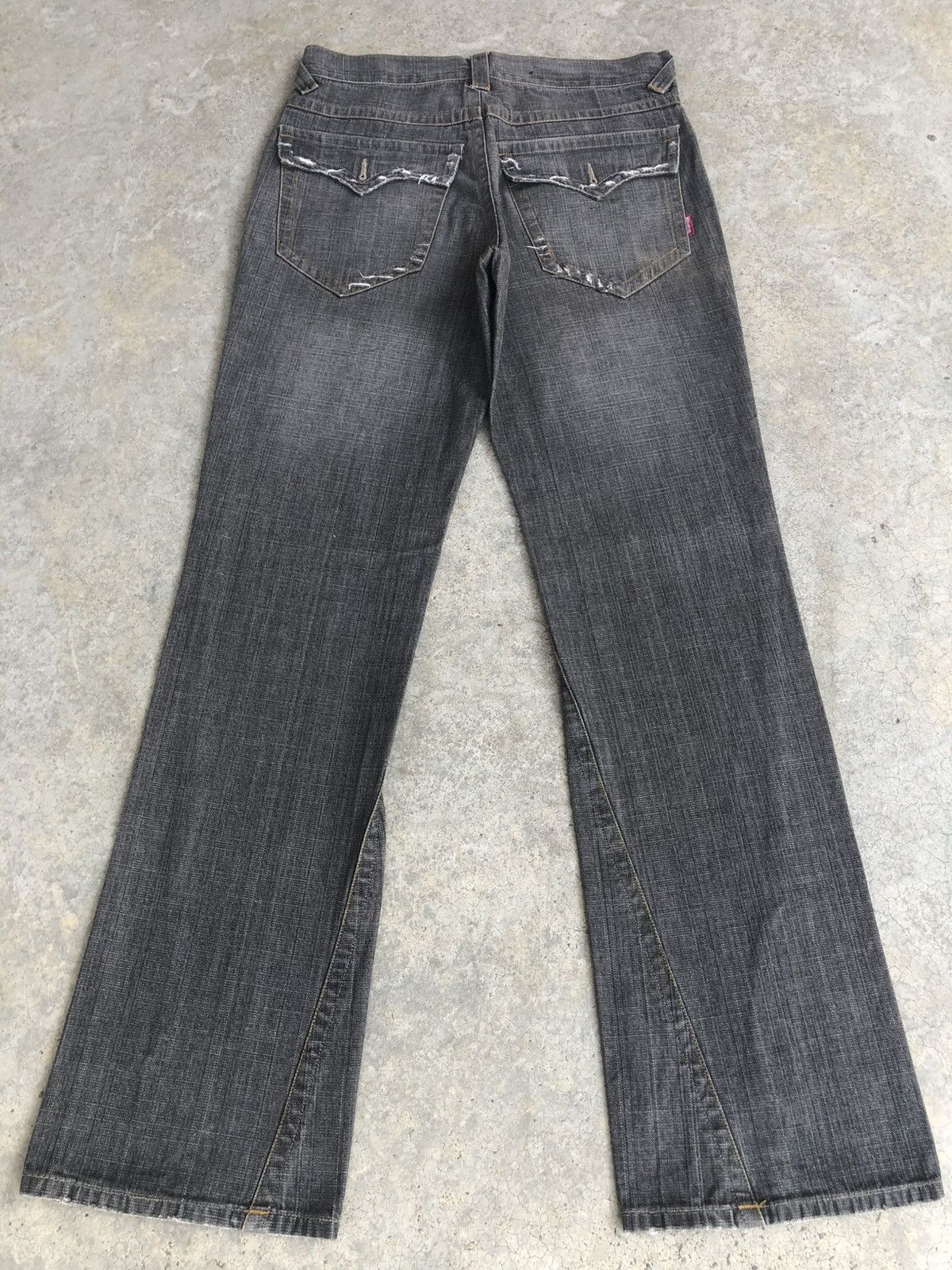 If Six Was Nine Japanese Woolrich Flared Jeans Distressed Denim Size US 31 - 2 Thumbnail