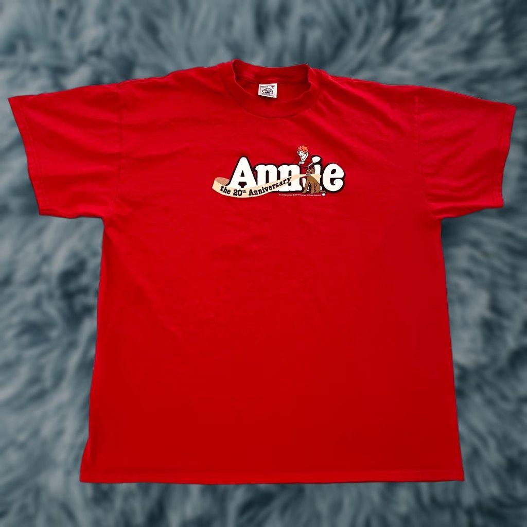 Delta VINTAGE Delta Little Orphan Annie Shirt Adult XL Red Short Sleeve Cartoon 90s Mens T-Shirt Size US XL / EU 56 / 4 - 1 Thumbnail
