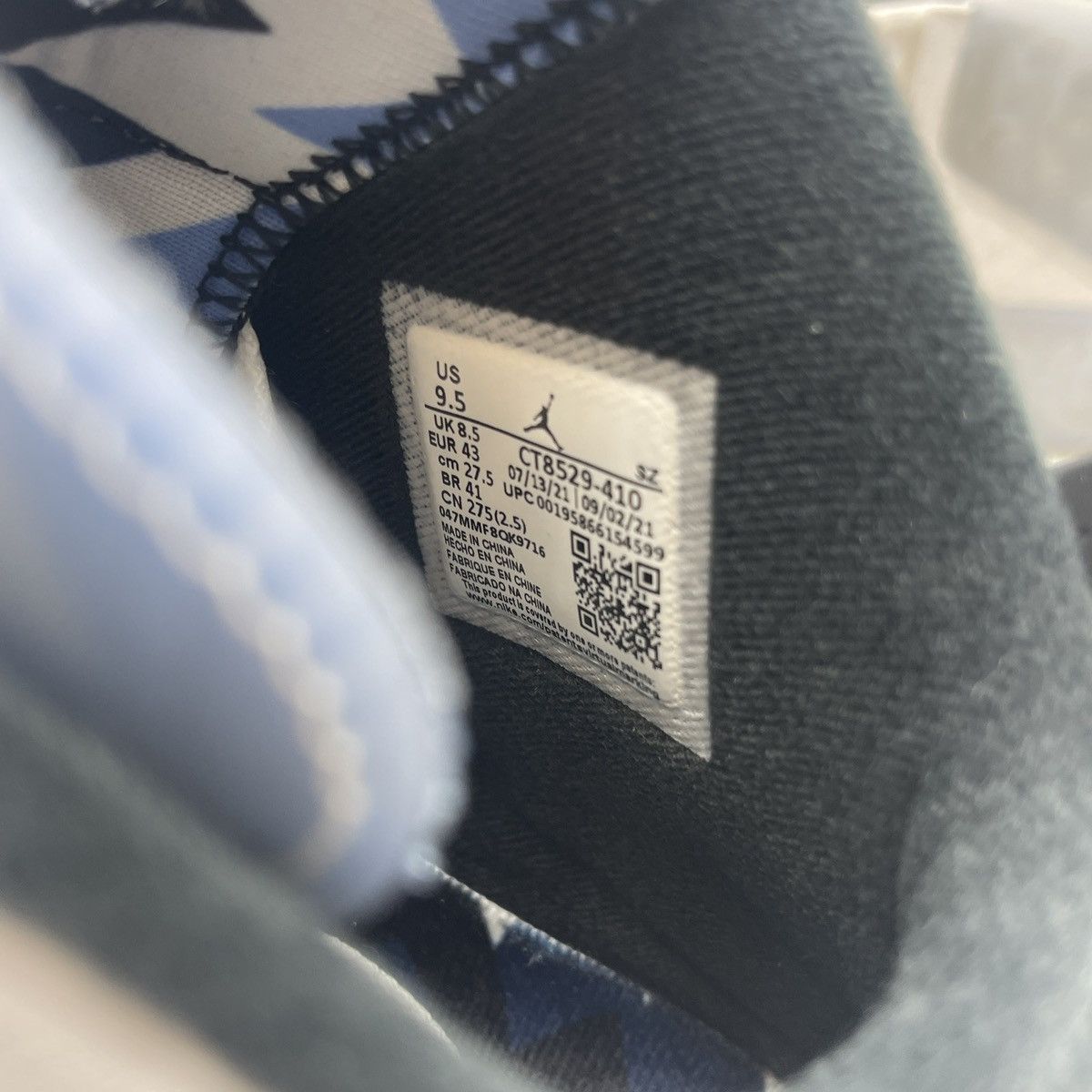 Jordan Brand Air Jordan 6 UNC home Size US 9.5 / EU 42-43 - 8 Thumbnail