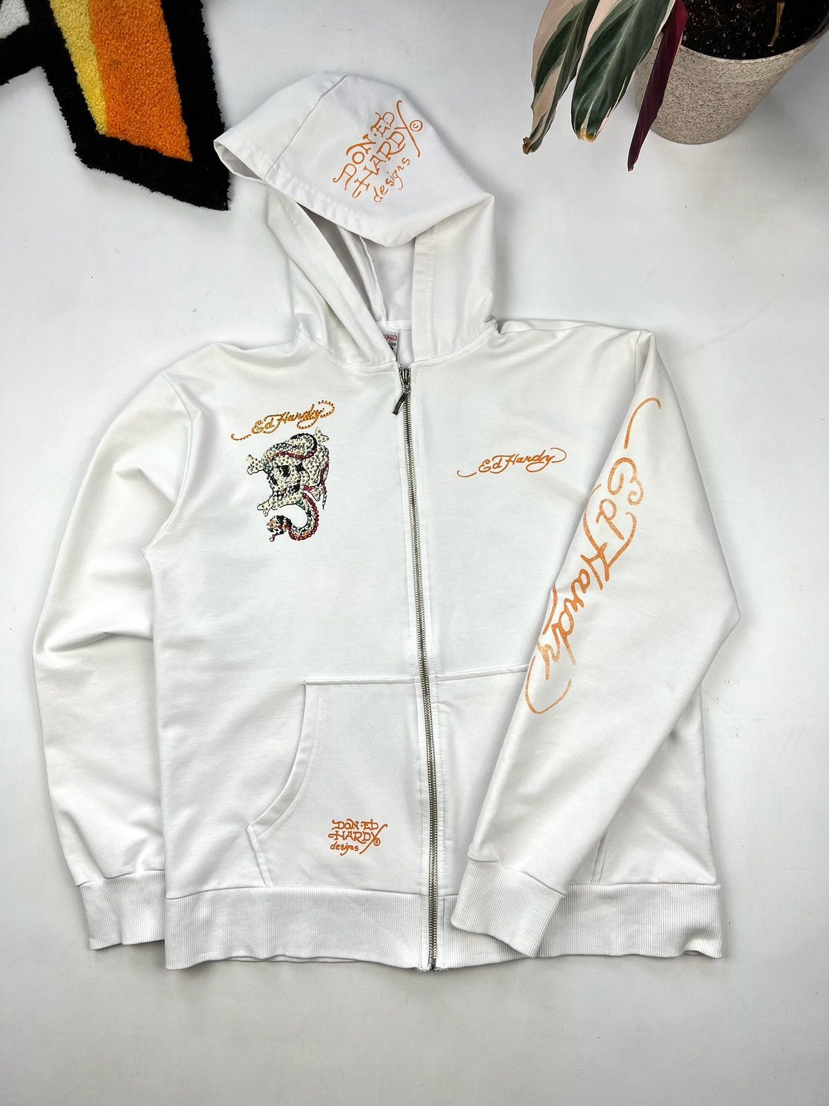 Christian Audigier × Ed Hardy × Velvet Don Ed Hardy By Christian Audier Zipper Hoodies Size ONE SIZE - 3 Thumbnail