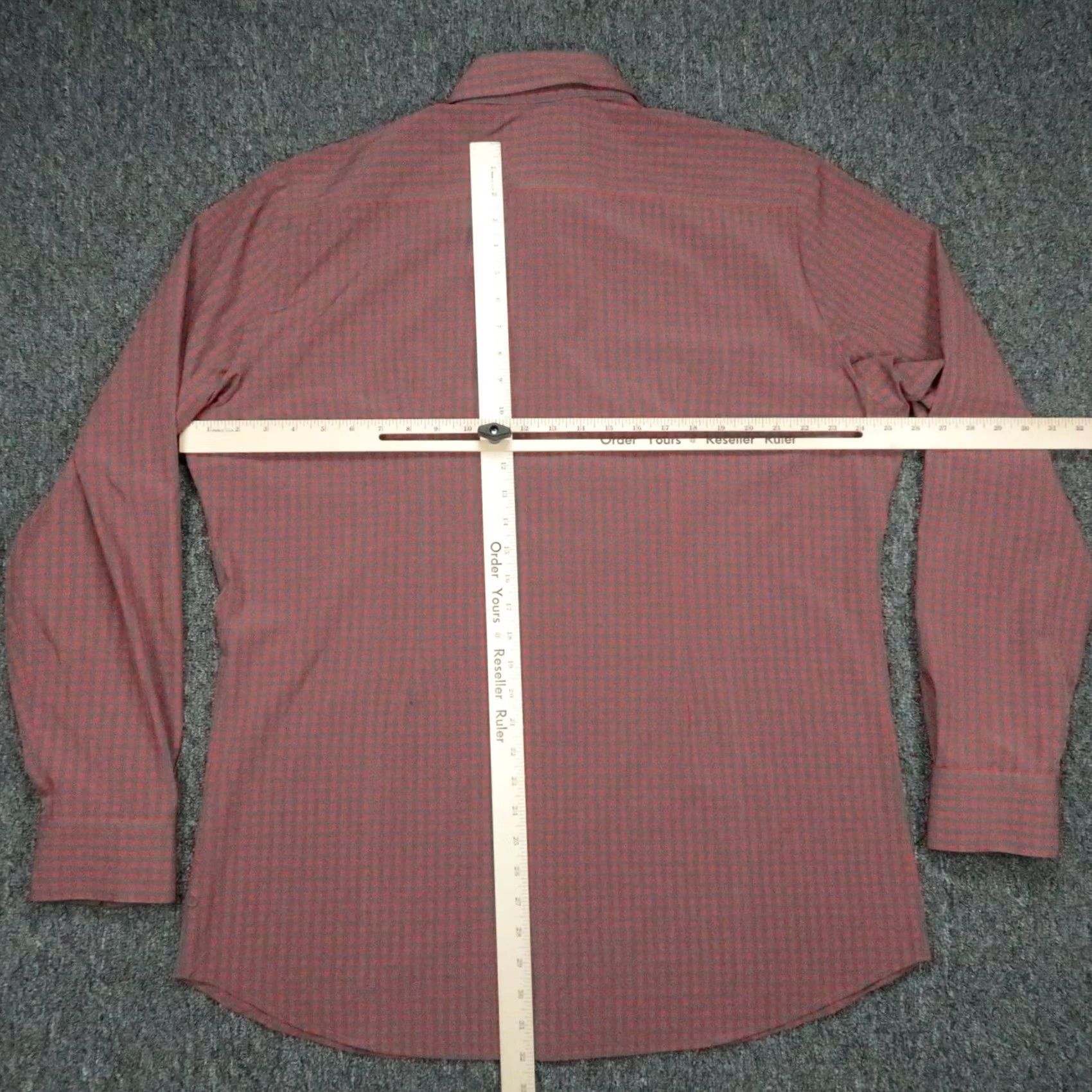 Mizzen+Main Mizzen+Main Shirt Mens 2XL Red Gingham Long Sleeve Button-Up Collared Polyester Stretch Casual Workwear Mens Size US XXL / EU 58 / 5 - 6 Thumbnail