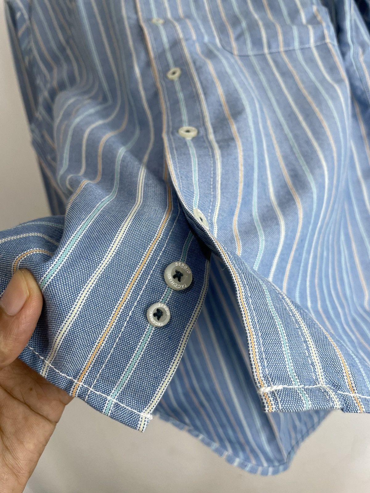Sergio Tacchini Sergio Tacchini Classic Striped Shirt Logo Pocket Size US M / EU 48-50 / 2 - 6 Thumbnail