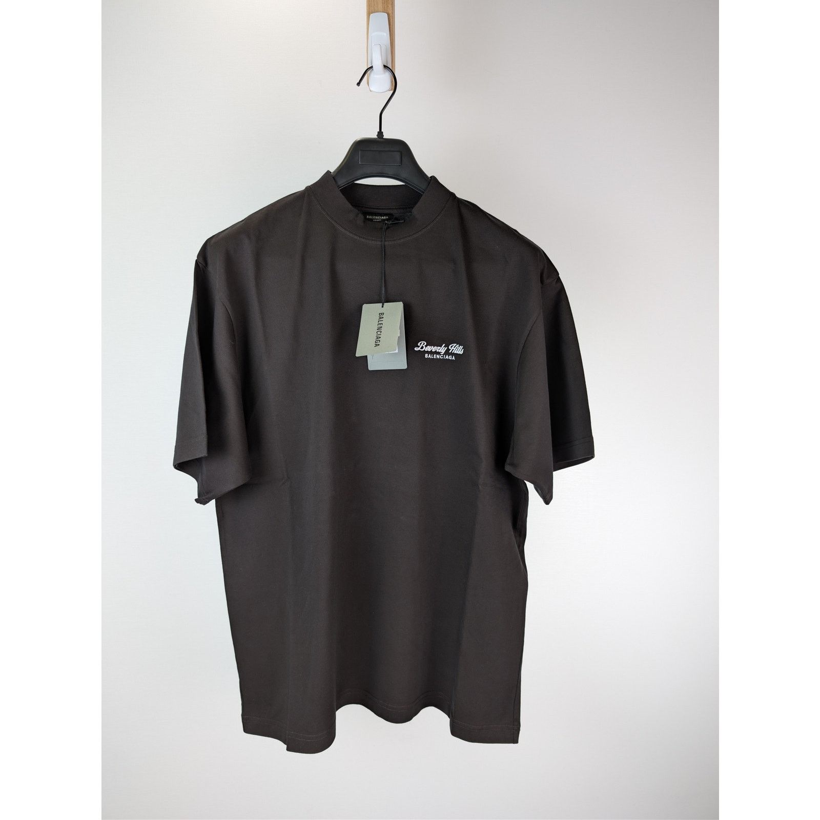 Balenciaga o1rshd1 Beverly Hills Vintage Jersey T-Shirt in Washed Black Size US M / EU 48-50 / 2 - 8 Thumbnail