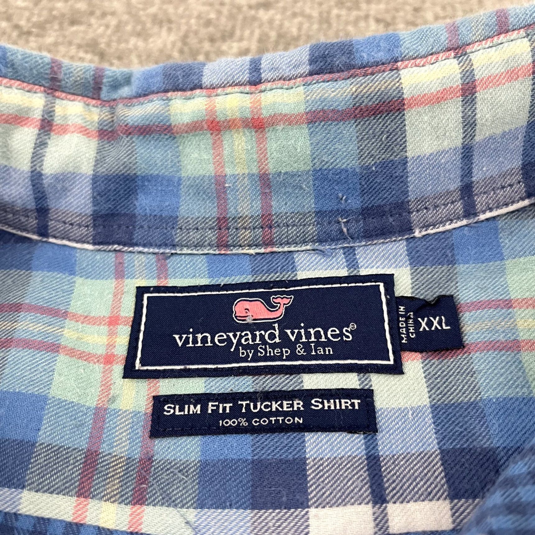 Vineyard Vines Vineyard Vines Tucker Shirt Mens 2XL Slim Fit Blue Plaid Button Up Preppy Shirt Size US XXL / EU 58 / 5 - 3 Thumbnail