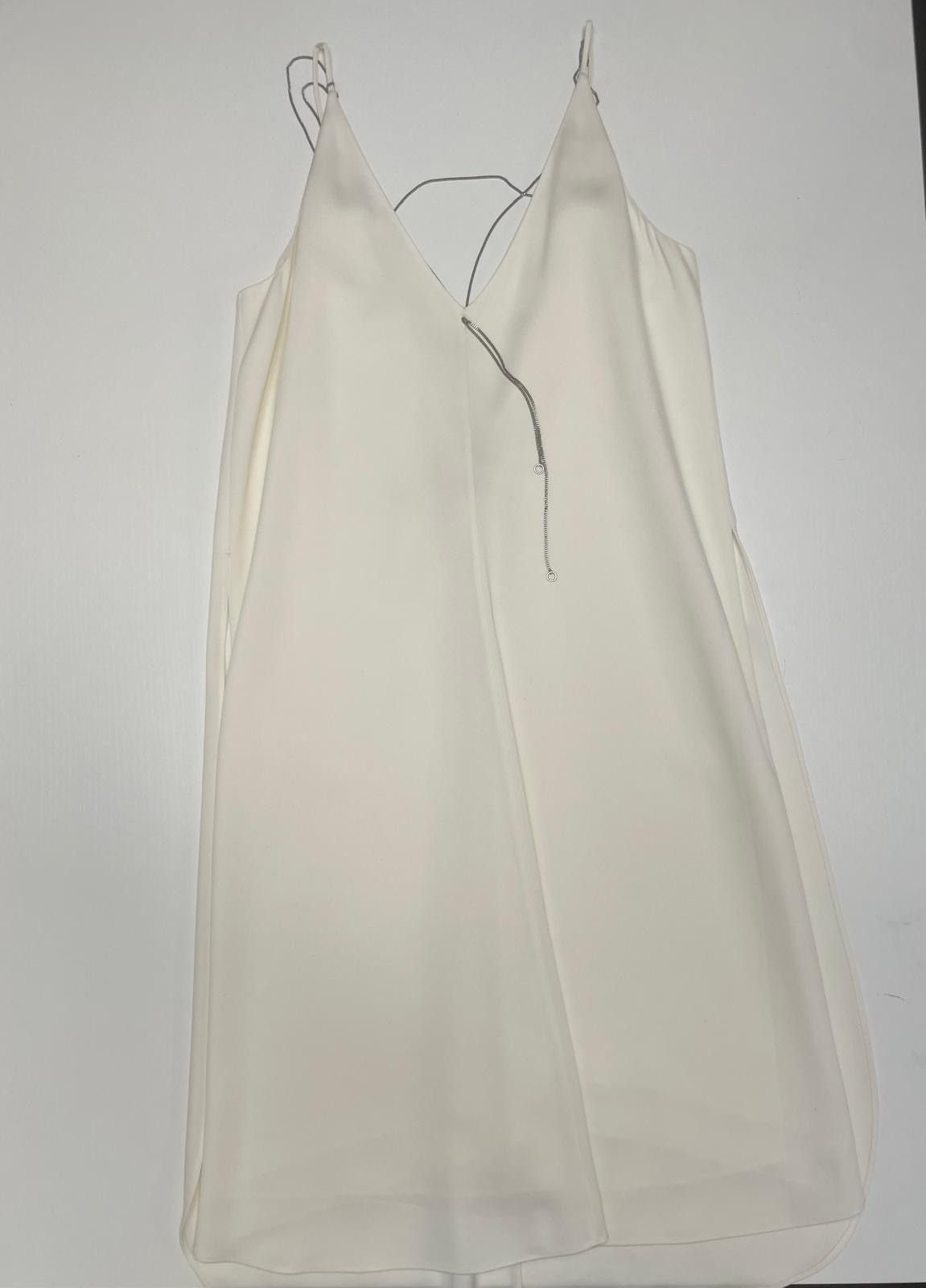 T by Alexander Wang V-Neck Chain Detail White Dress Size XS / US 0-2 / IT 36-38 - 1 Thumbnail