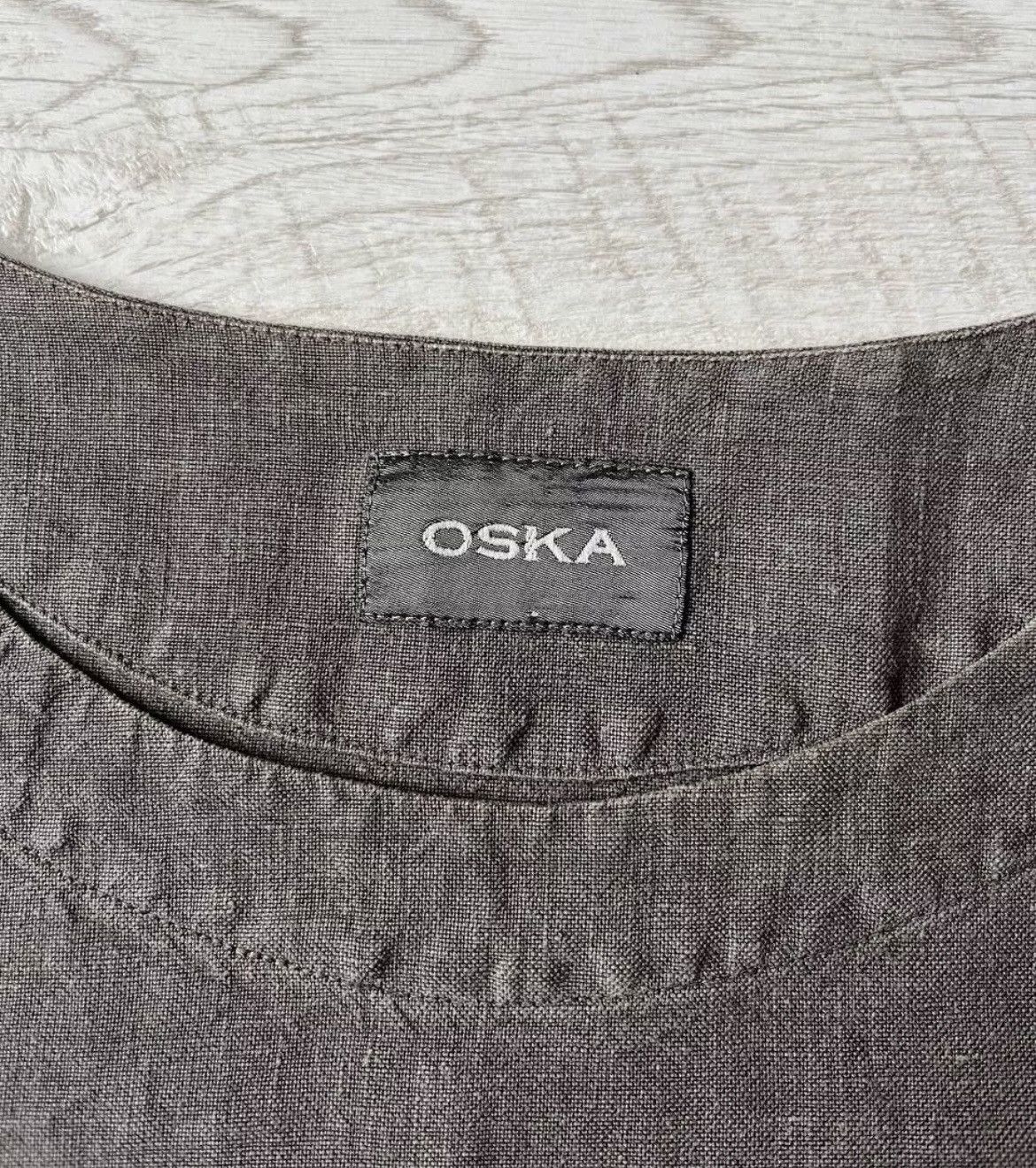 OSKA × Vintage OSKA Linen Asymmetric Hem Blouse – Size III (M/L) Size L / US 10 / IT 46 - 8 Thumbnail