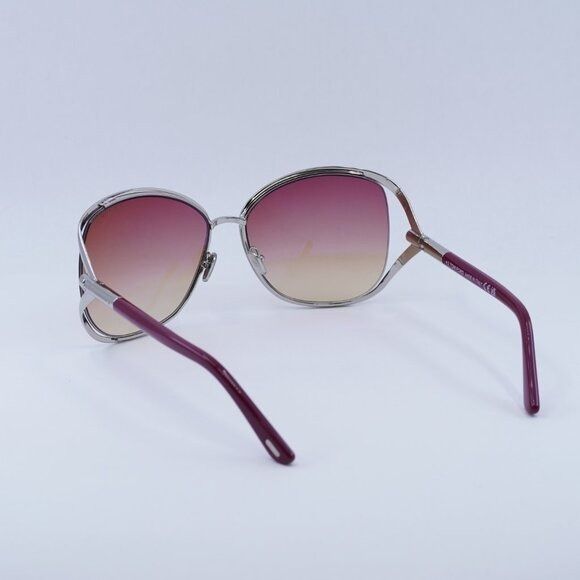 Tom Ford New Tom Ford Marta FT1091 16T Sunglasses - Shiny Palladium Size ONE SIZE - 8 Thumbnail