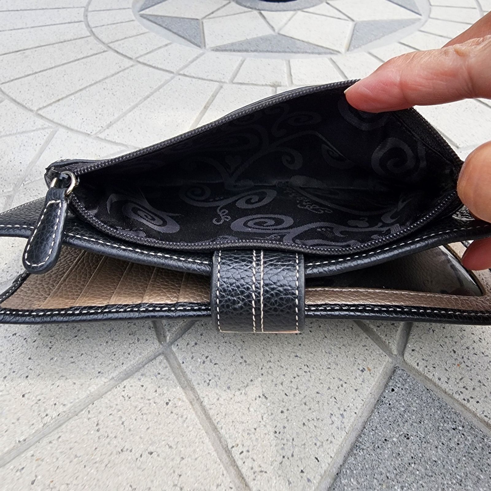 Brighton Brighton Black Barbados Large Leather Pocket Wallet Size ONE SIZE - 11 Thumbnail
