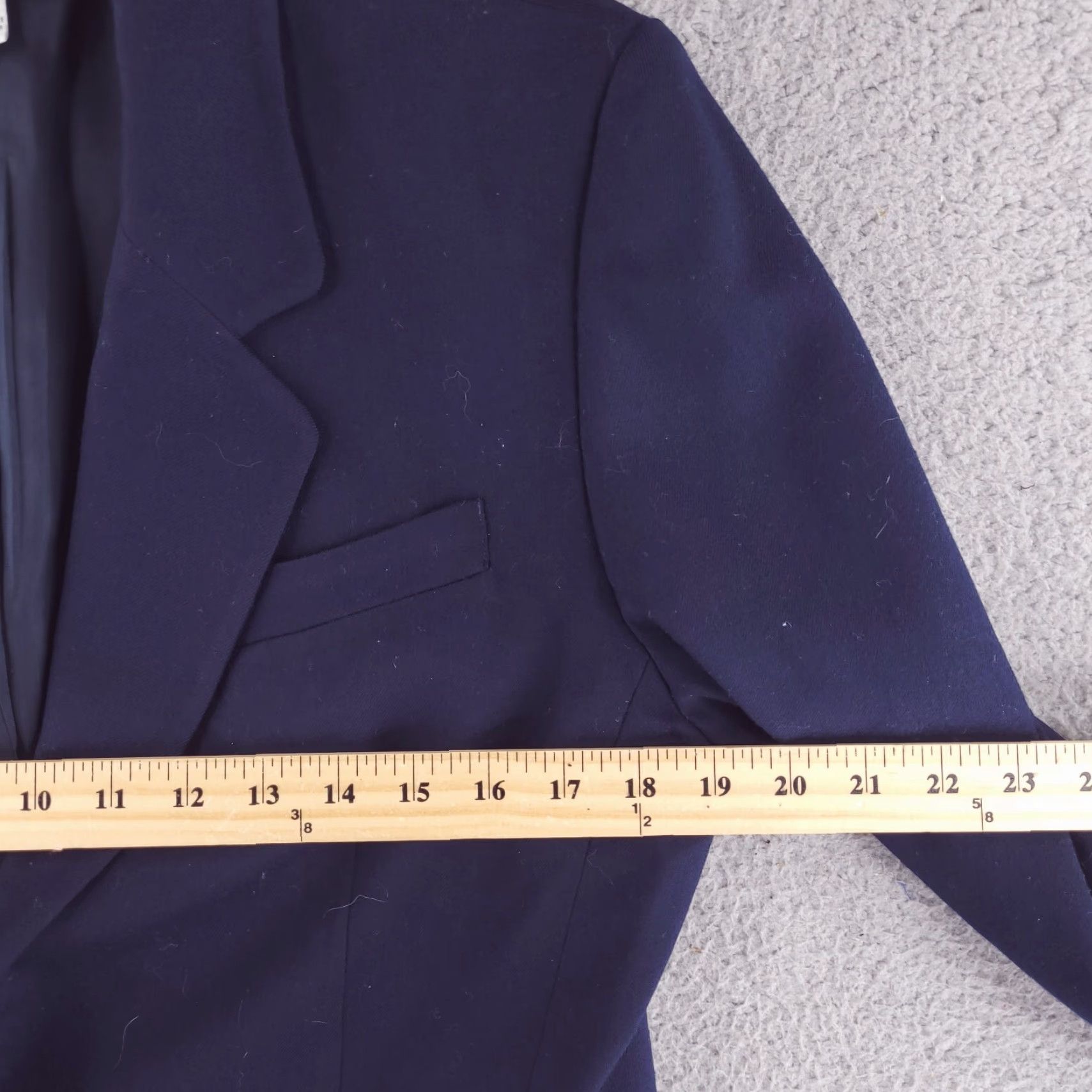 Talbots VINTAGE Talbots Coat Womens 8 Blue Made in USA Overcoat Worsted Wool Suit Long Top Jacket/Coat Length Long Sleeve Pant Suit USA 90s Womens Size M / US 6-8 / IT 42-44 - 7 Thumbnail