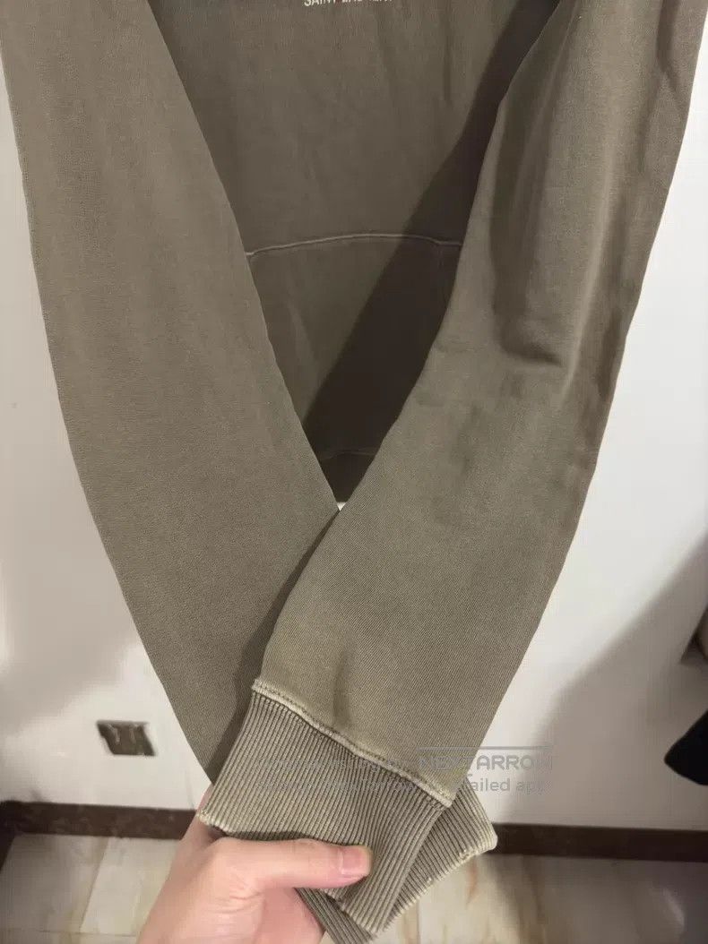 Saint Laurent Paris Saint Laurent Paris Olive Green Faded Destroyed Hooded Log Size US S / EU 44-46 / 1 - 5 Thumbnail