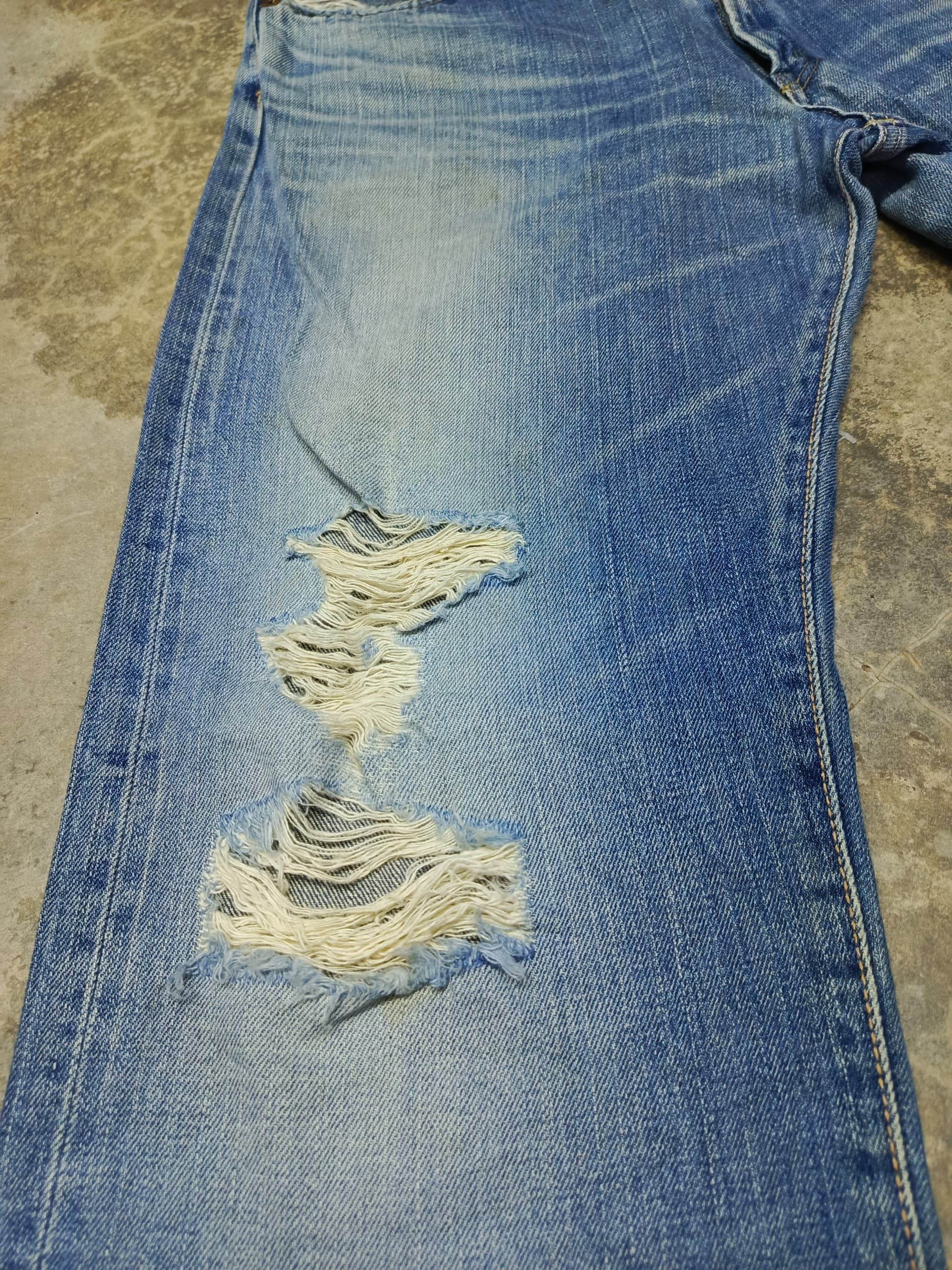 Tornado Mart Vintage edwin distressed 505XX selvedge jeans Size US 32 / EU 48 - 5 Thumbnail