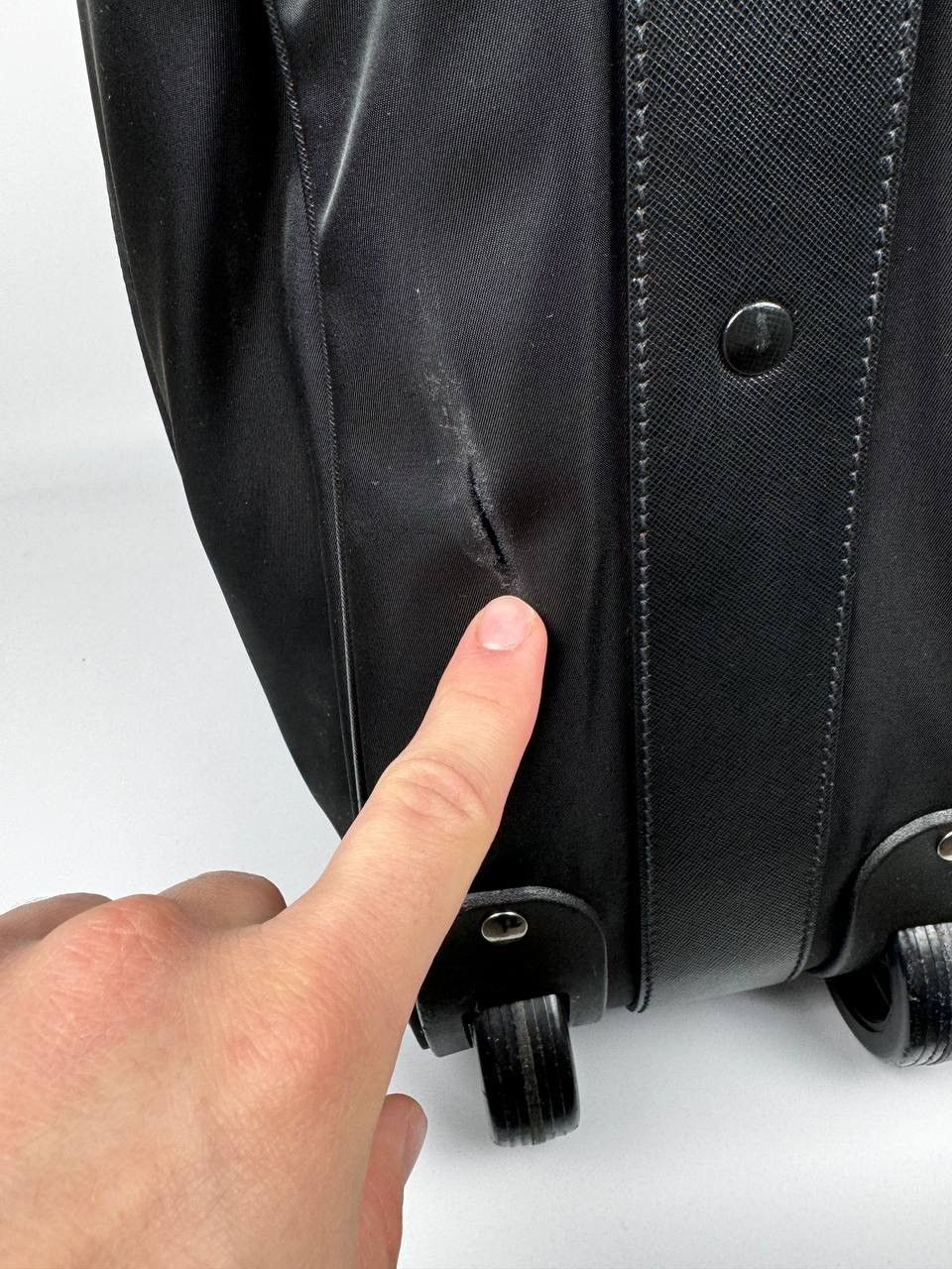 Prada Prada Saffiano Black Nylon Luggage Bag Size ONE SIZE - 8 Thumbnail