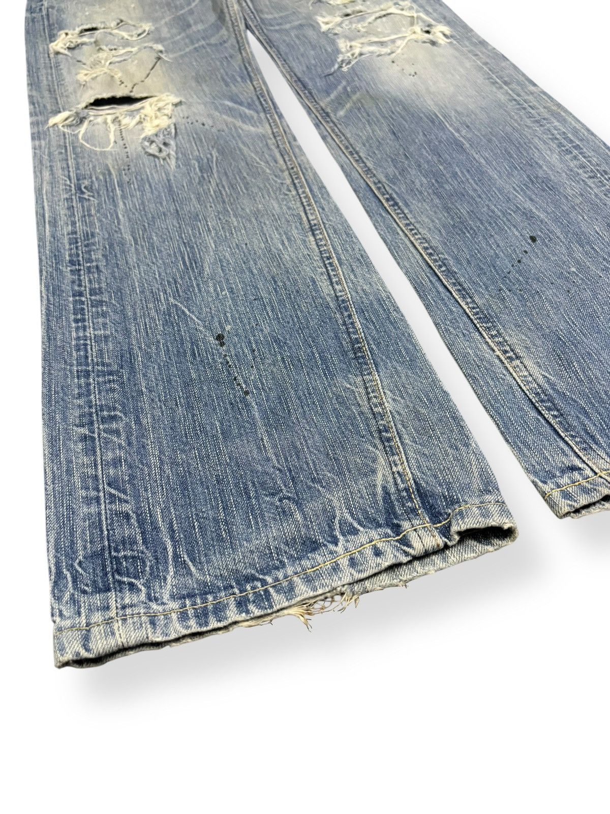 Edwin Edwin 503 Blue Trip Paint Splatter Distressed Grunge Jeans Size US 32 / EU 48 - 7 Thumbnail