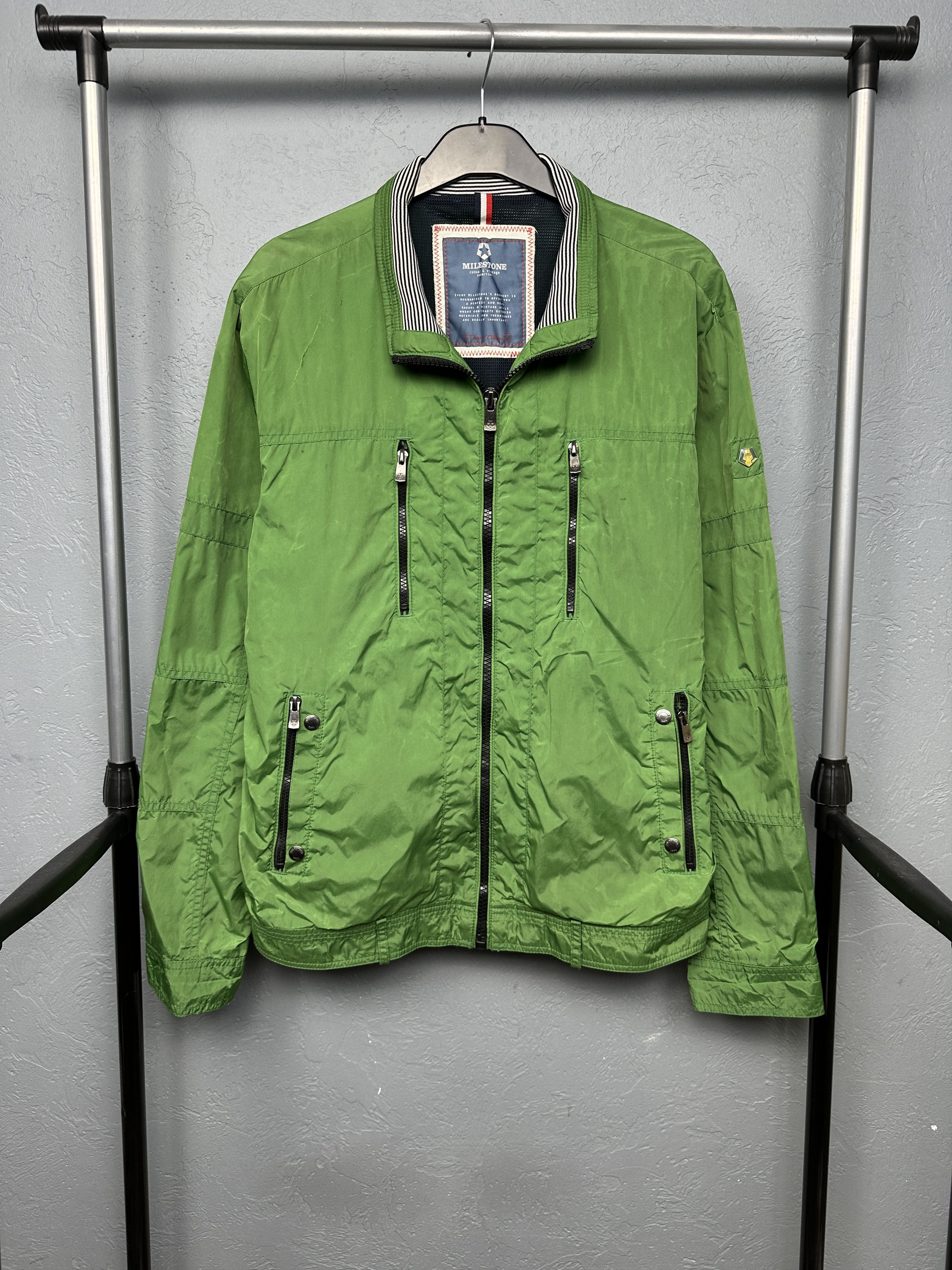 Milestone Milestone Mens Nylon Distressed Jacket Size US L / EU 52-54 / 3 - 1 Thumbnail