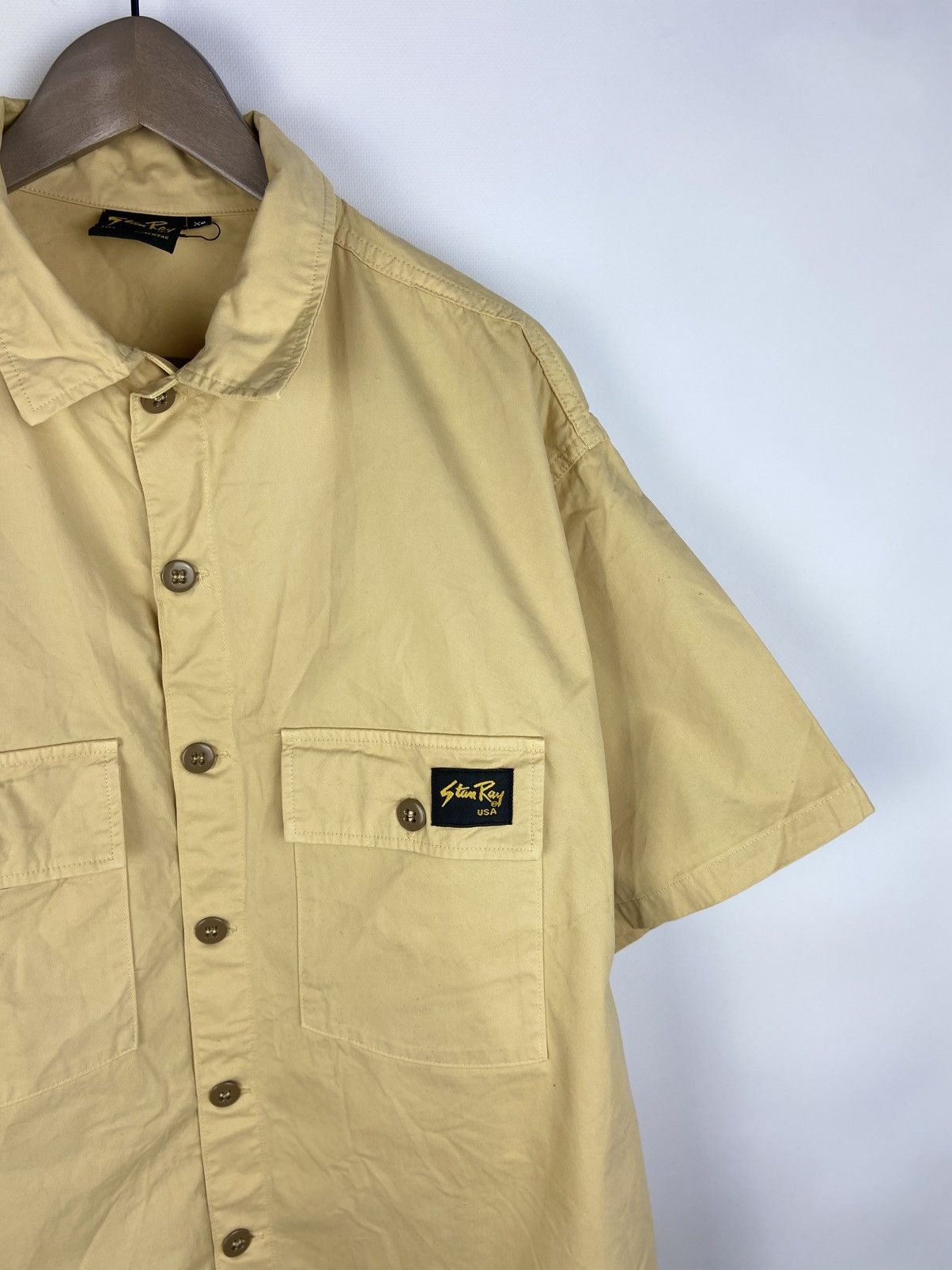 Stan Ray Stan Ray USA Men's Short Sleeve Yellow Button Shirt Sz XL Size US XL / EU 56 / 4 - 4 Thumbnail