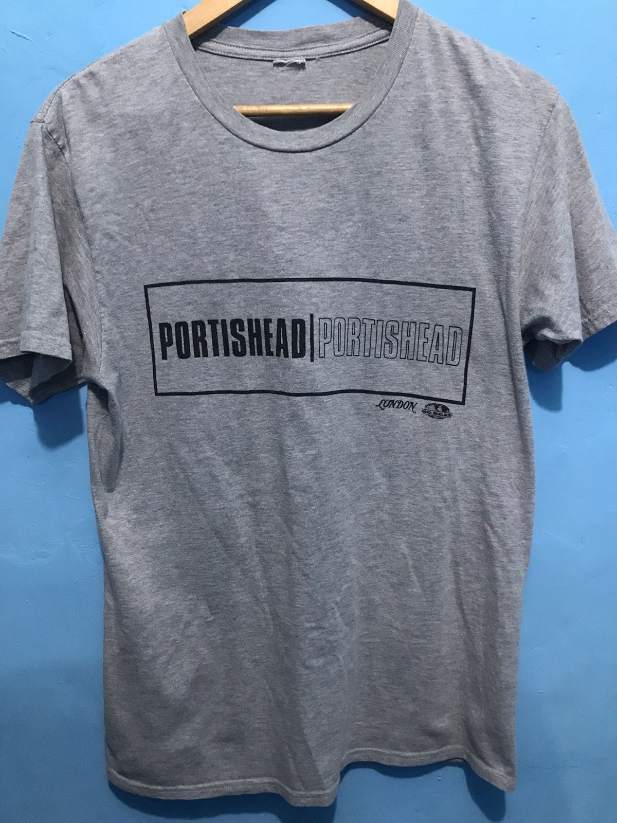 image of Portishead Y2K Go Beat T Shirt in Light Gray, Men's (Size Medium)