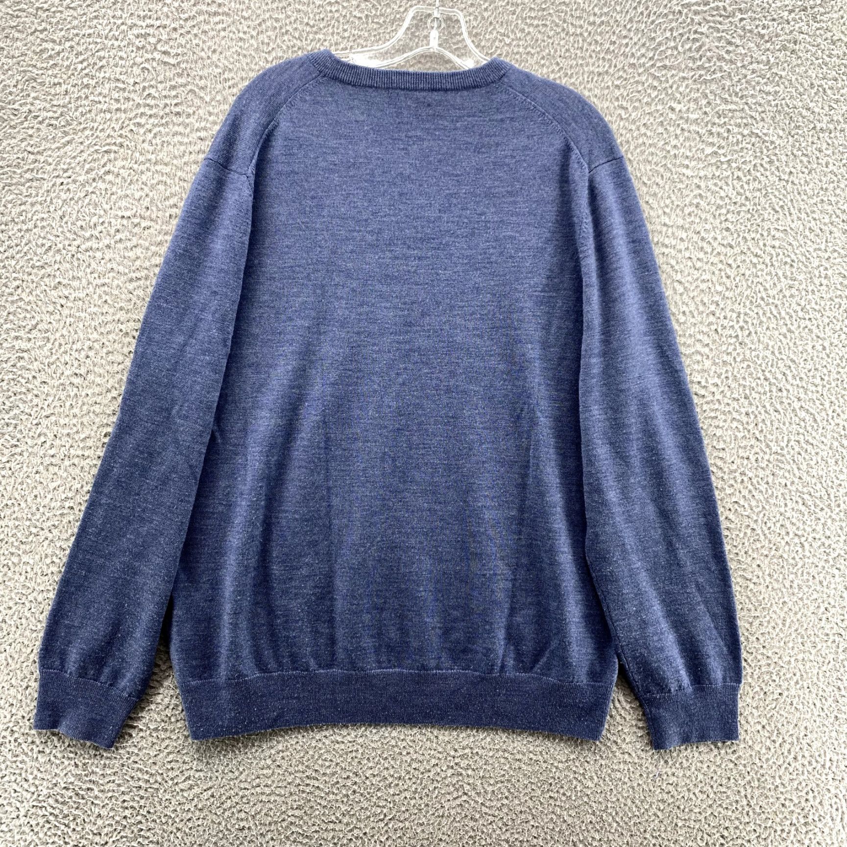 Brooks Brothers Brooks Brothers Sweater Men XL Blue V-Neck Extra Fine Merino Wool Knit Preppy 90s Size US XL / EU 56 / 4 - 6 Thumbnail