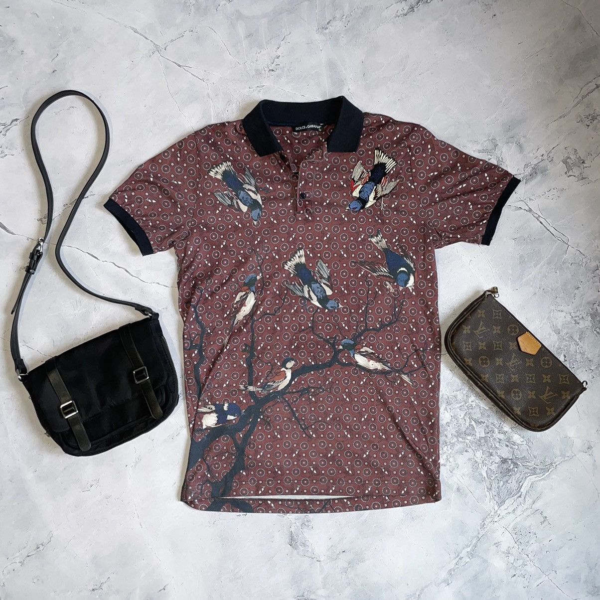 Dolce & Gabbana Dolce Gabbana Rare Printed Polo Shirt Size US L / EU 52-54 / 3 - 1 Thumbnail