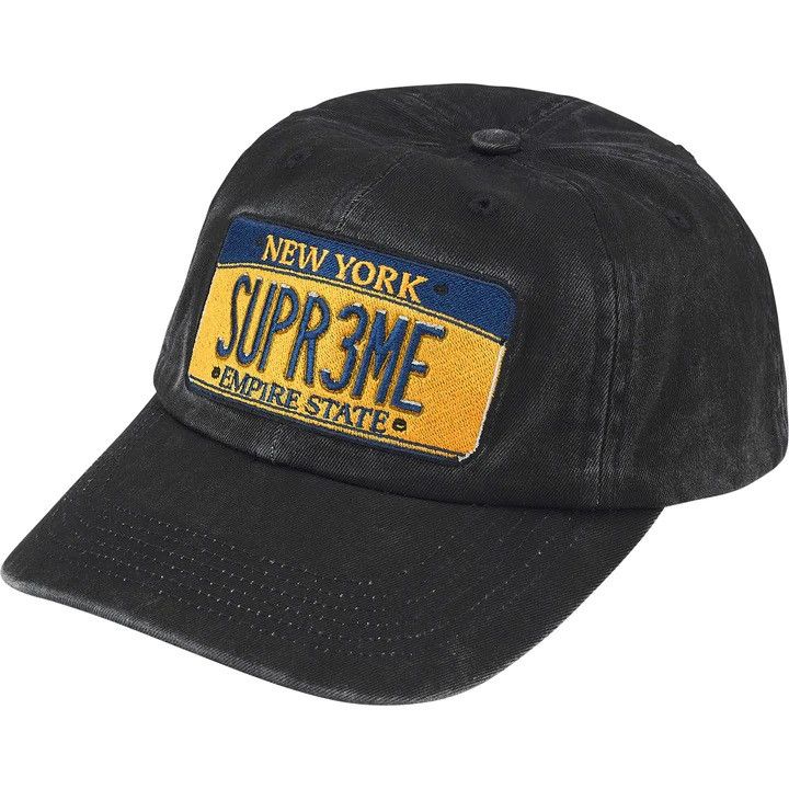 Supreme Supreme Spring/Summer ‘25 Black License Plate 6 Panel Hat Size ONE SIZE - 1 Thumbnail