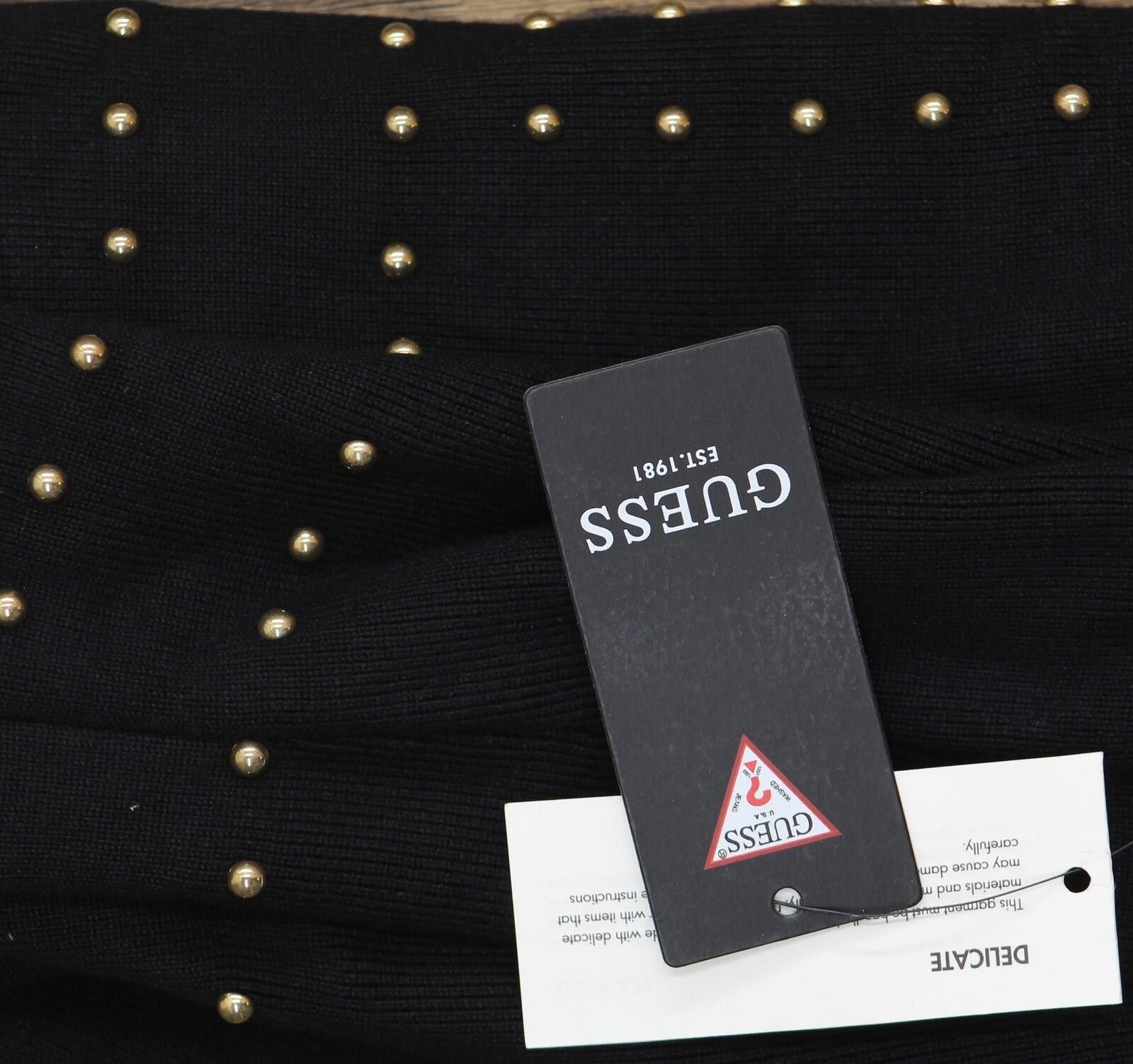 Guess Guess Womens Veronika Bodycon Knit Sweater Dress Jet Black L Size L / US 10 / IT 46 - 4 Thumbnail