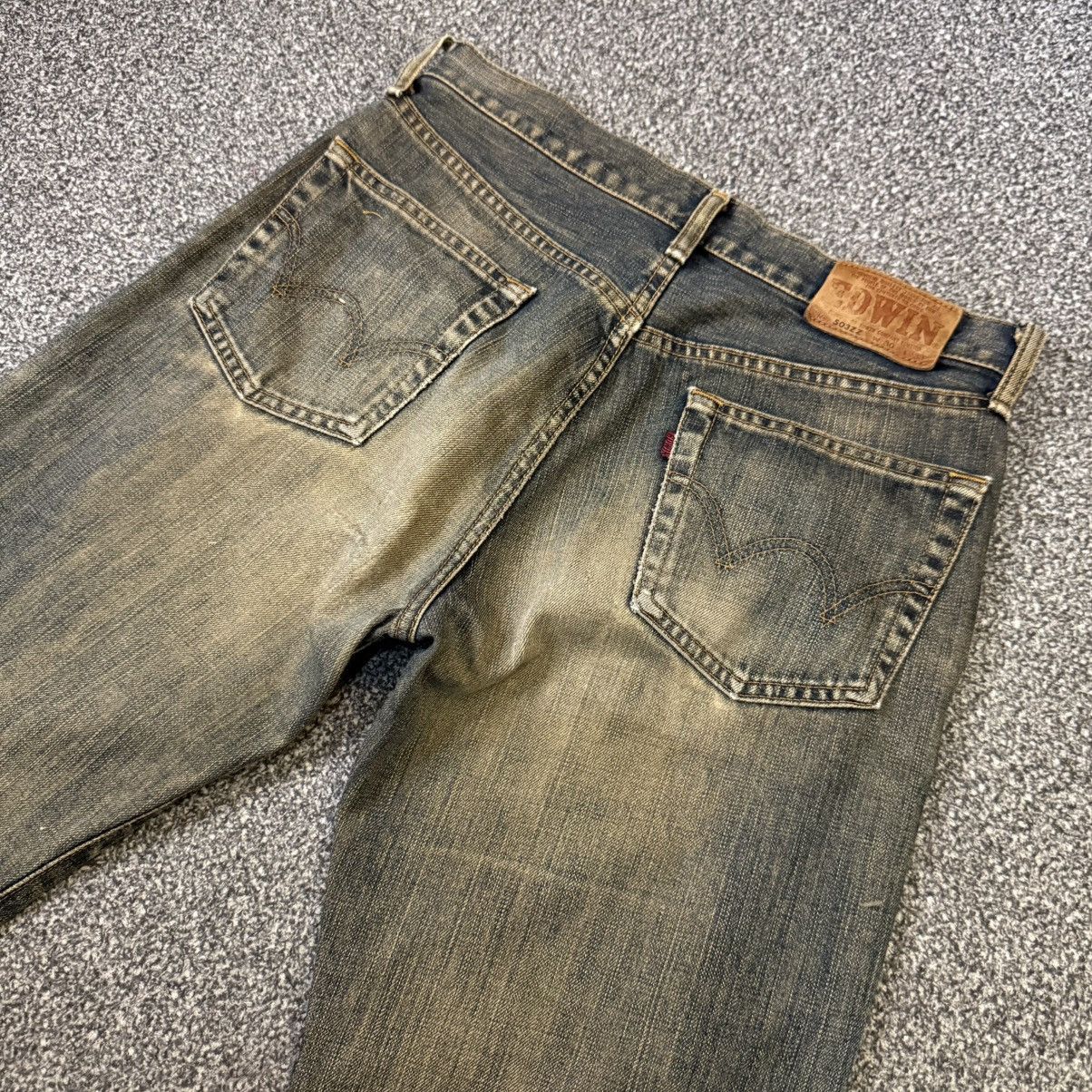 If Six Was Nine 🔥🇯🇵 Japanese Archival Edwin 503 Mud Rusty Denim Size US 30 / EU 46 - 4 Thumbnail